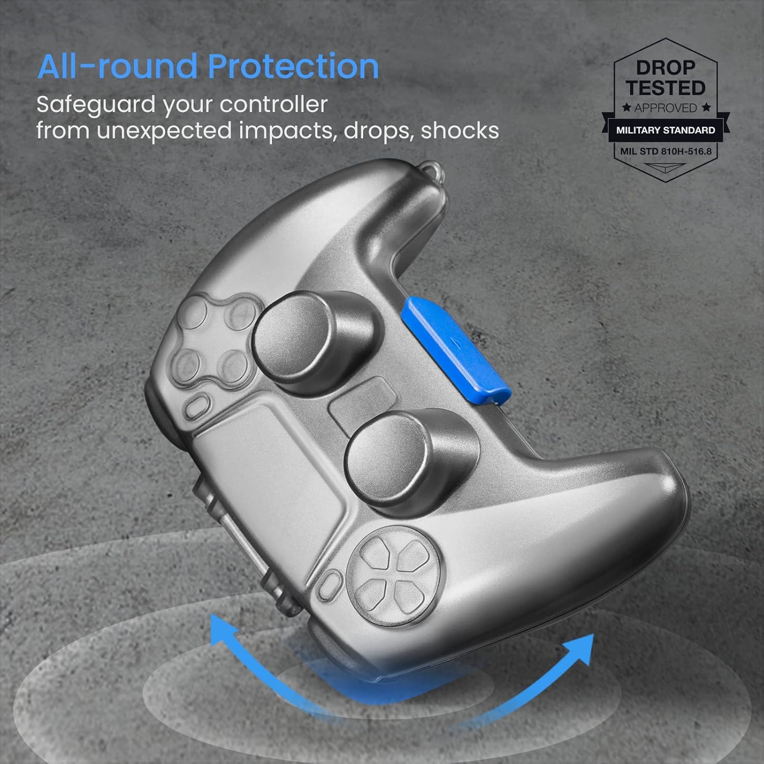 Tomtoc Protective Case for PS5/PS5 Pro Controller, Shock-Proof - كفر يدة السوني