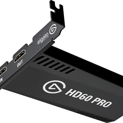 Elgato HD60 Pro، 1080p60 Capture and Passthrough، بطاقة التقاط PCIe، تقنية Low-Latency، PS5، PS4، Xbox Series X/S، Xbox One - أسود - بطاقة القاط 