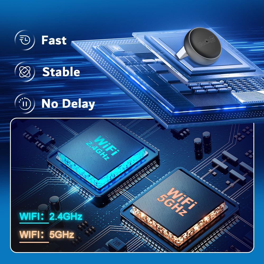 Carlinkit Mini Ultra3 Adapter – Converts Factory Wired CarPlay to Wireless CarPlay & Android Auto (USB-A / Type-C) - قطعة تحويل الكاربلاي الى لاسلكي