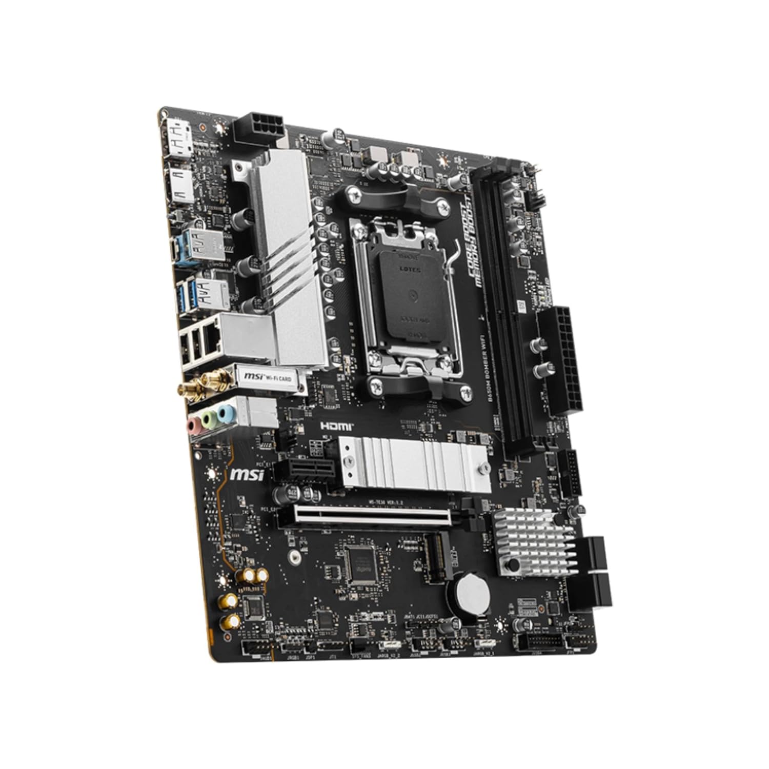MSI B650M Bomber WiFi Motherboard, Micro-ATX for AMD, Socket AM5, DDR5 - اللوحة الأم