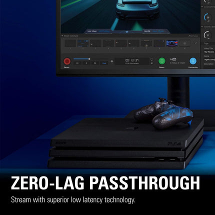 Elgato HD60 Pro، 1080p60 Capture and Passthrough، بطاقة التقاط PCIe، تقنية Low-Latency، PS5، PS4، Xbox Series X/S، Xbox One - أسود - بطاقة القاط 