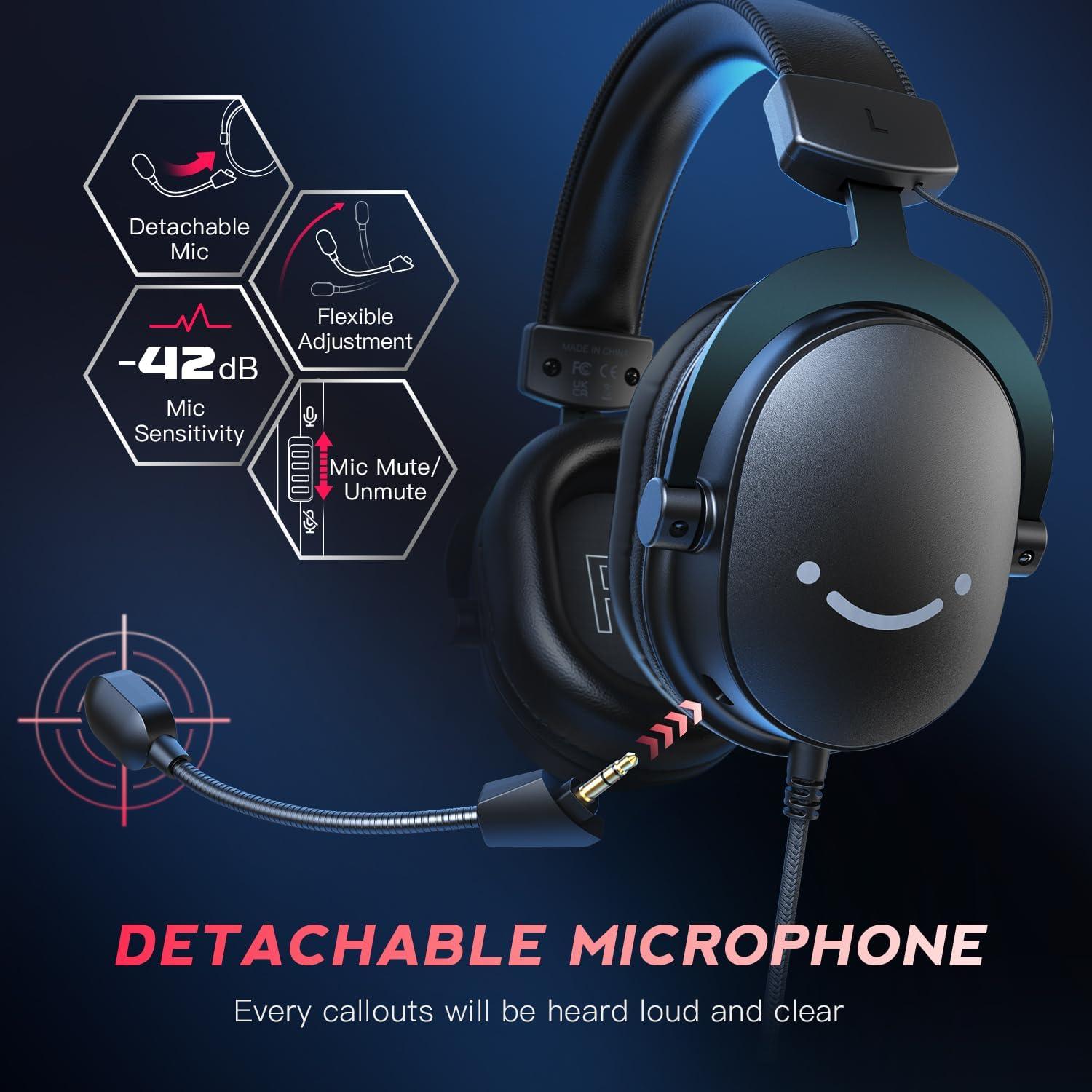 FIFINE H9 Headset 7.1 Surround Sound for Console/PC Black - سماعات محيطية