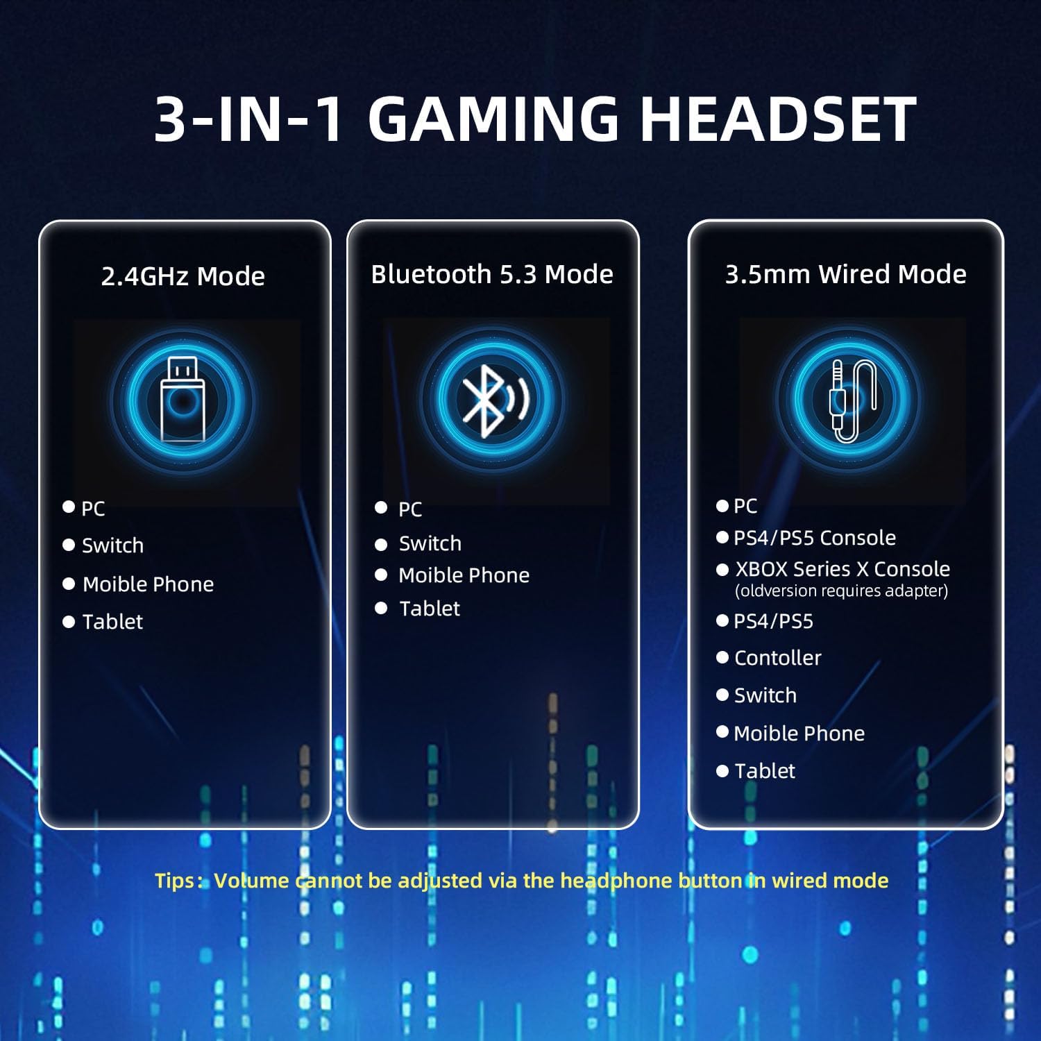 ATTACK SHARK L80PRO Wireless Gaming Headset Lightseed Tech- Built-in & Detachable Dual Microphone-Lightweight Headphone with Tri-Mode(2.4GHz USB C&A Dongle/BT/Wired)-for PC Mac Switch Win-Black - سماعة قيمنق وايرليس