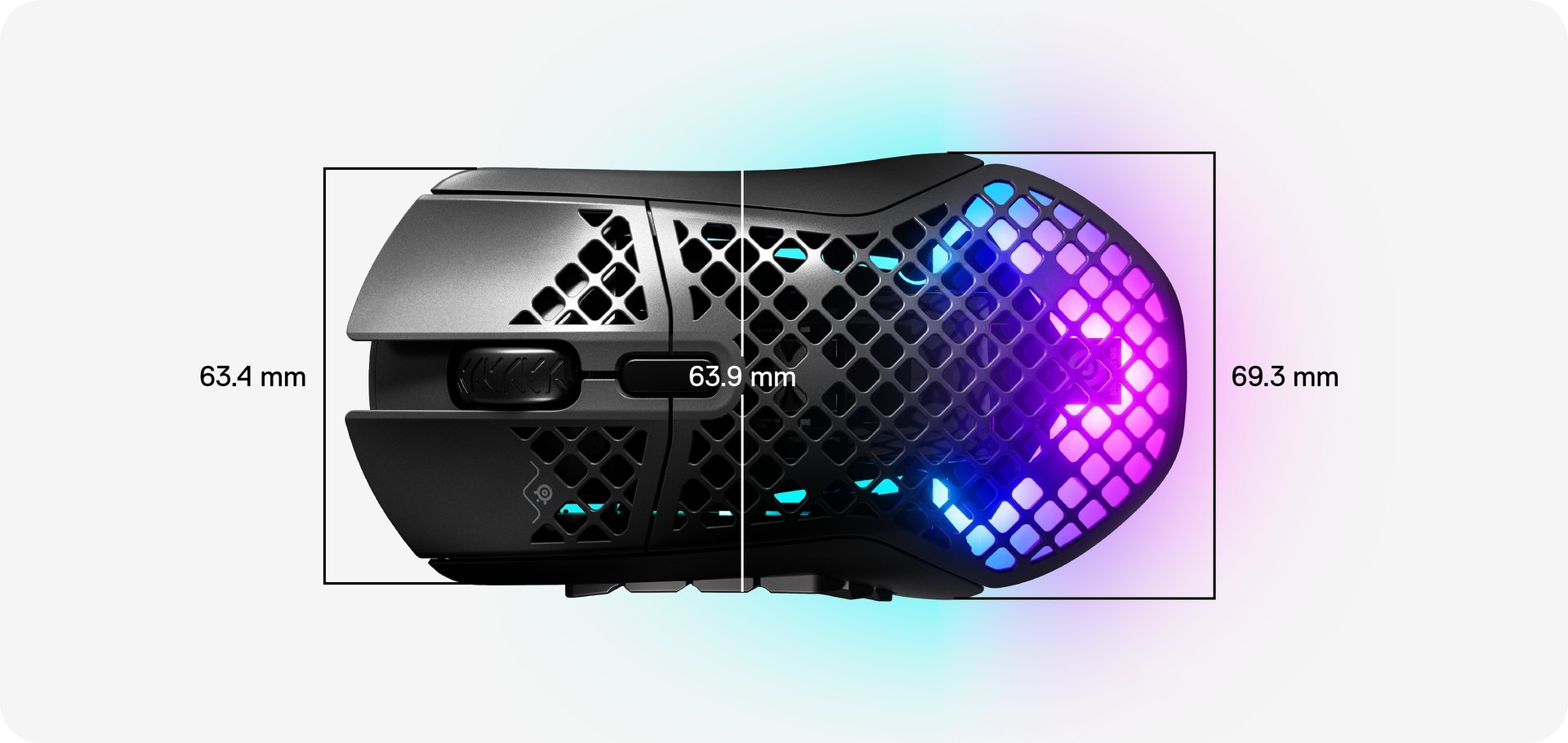 SteelSeries Aerox 9 Wireless Holey RGB Gaming Mouse Ultra-lightweight -ماوس احترافي