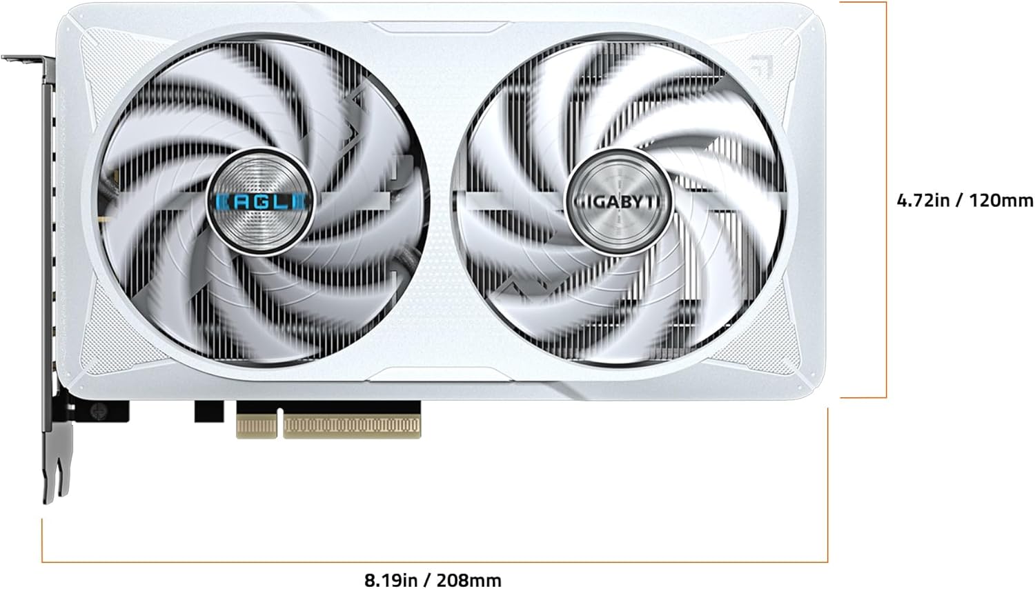 GIGABYTE GeForce RTX 5060 Eagle OC ICE 8GB Graphics Card, GDDR7, PCIe 5.0, WINDFORCE Cooling System, White  - كرت شاشه أبيض