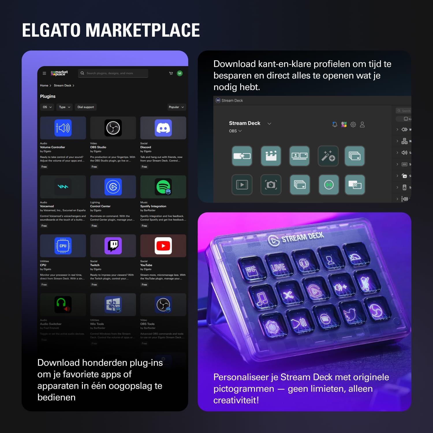 Elgato Stream Deck MK.2 White – Studio Controller, 15 macro keys, trigger actions in apps and software like OBS, Twitch, YouTube and more, works with Mac and PC