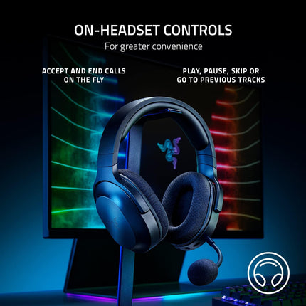 RAZER BARRACUDA X Wireless Headset Black | Multi-Platform Gaming | Mobile Headset | Detachable HyperClear Mic | 20 Hr Battery |  Compatible w/PC | PS5 | Switch | Android - سماعات احترافية سوداء من ريزر لجميع  الأجهزة