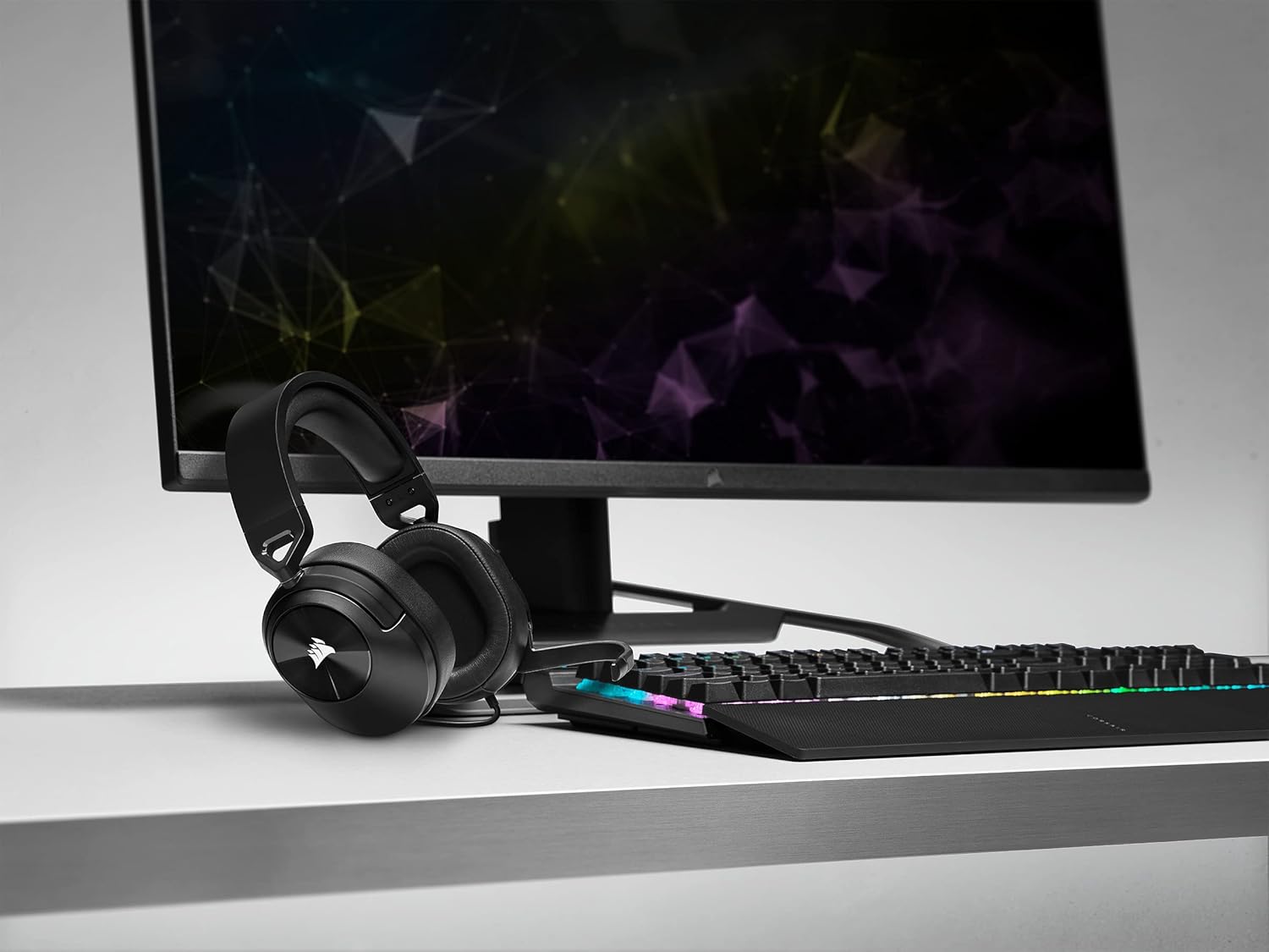 CORSAIR GAMING HEADSET HS55 SURROUND WIRED CARBON (EU)-سماعة رأس