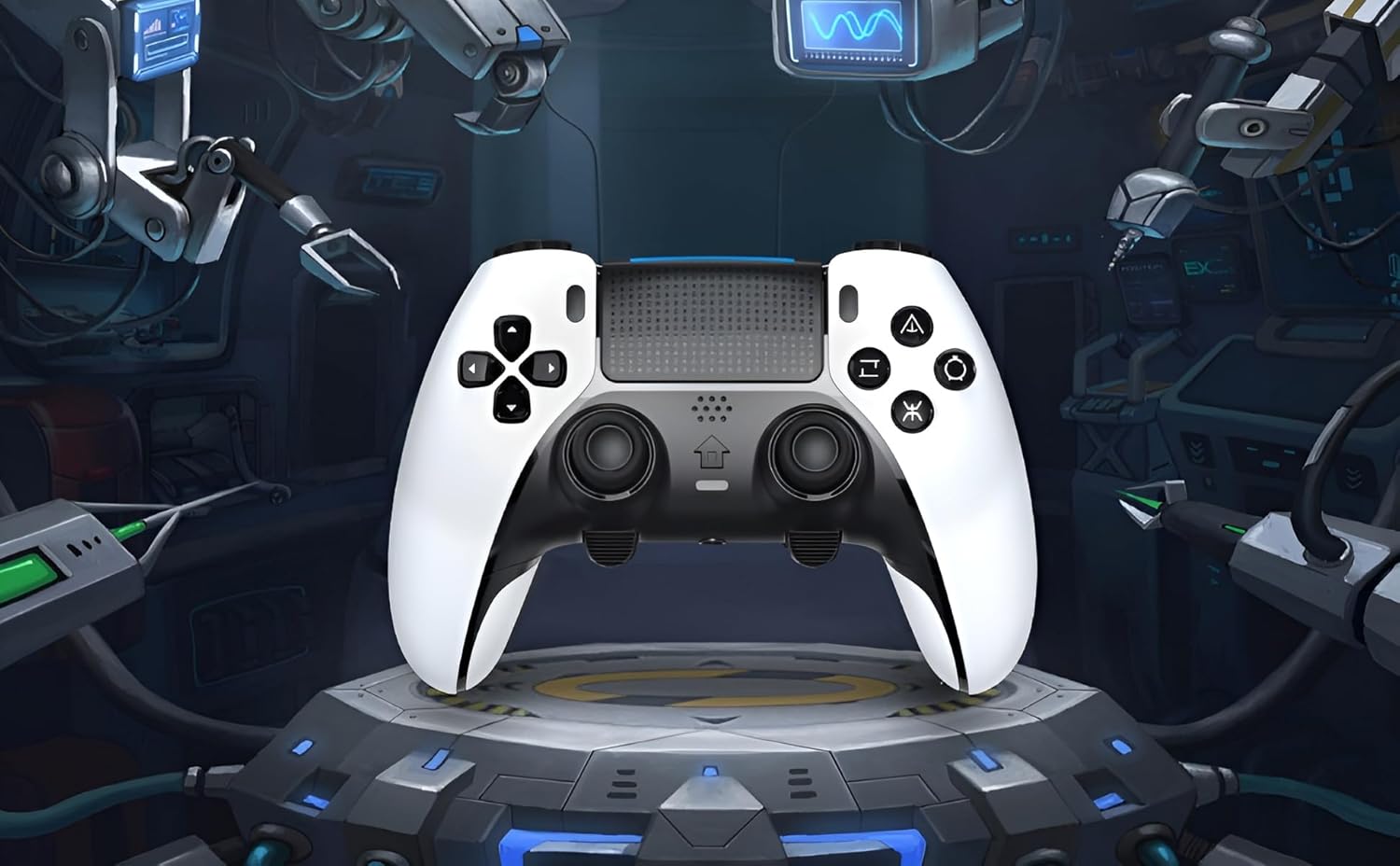 EpicArma PS5 & PC Wireless Controller Gamepad, 6-Axis Gyro, Custom Rear Triggers, Black