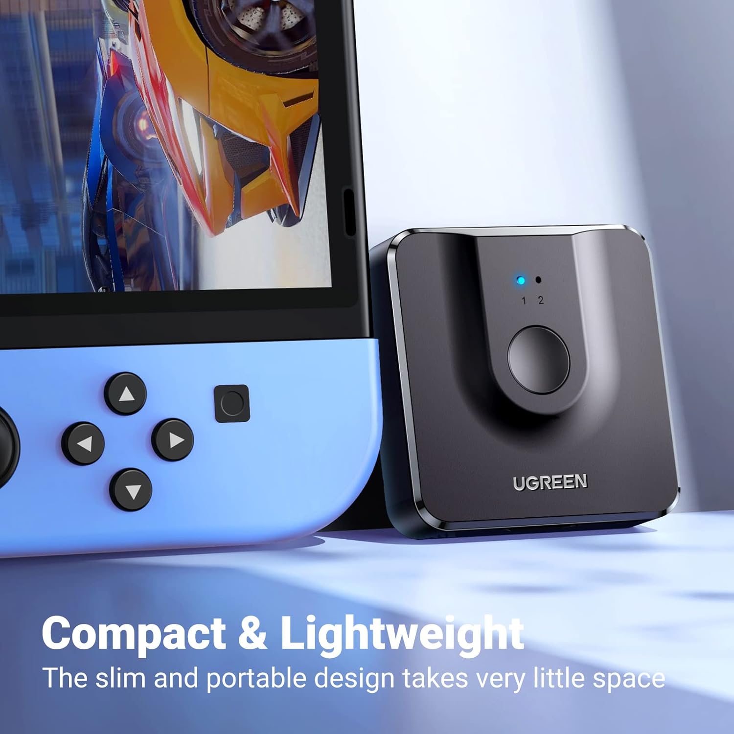 UGREEN 2 IN 1 OUT HDMI Switch, Bi-Directional HDMI Splitter, Easy Switch Selector Support 4K, HDR, 3D, HDCP Compatible for TV Box, PS4, Laptop, PC HDTV Projector, Display Monitor etc - موزع أشاره
