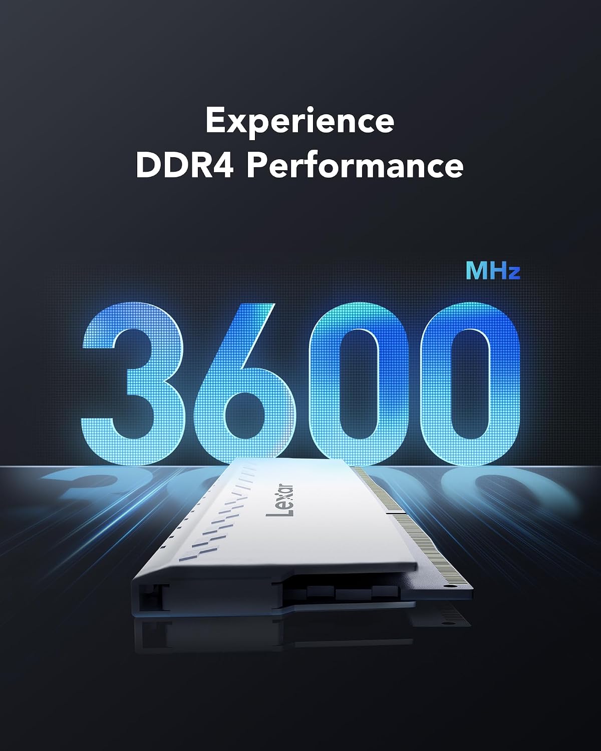 Lexar THOR 32GB Kit (2×16GB) DDR4 3600MHz RAM – High-Performance Gaming Memory with Aluminum Heat Spreader- White - رام