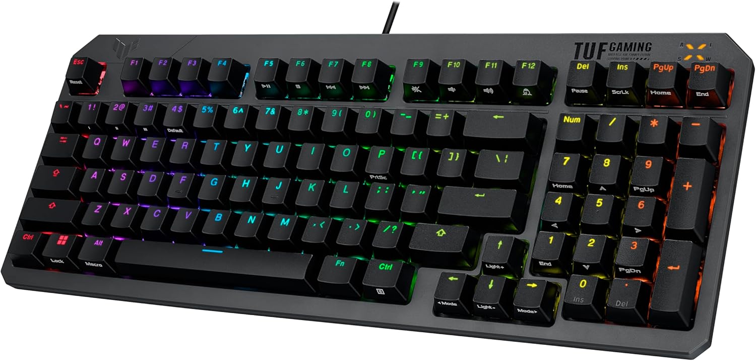 ASUS RA07 TUF K3 GEN II /RD/AR/ABS//KB OPTICAL Keyboard RGB - كيبورد احترافي