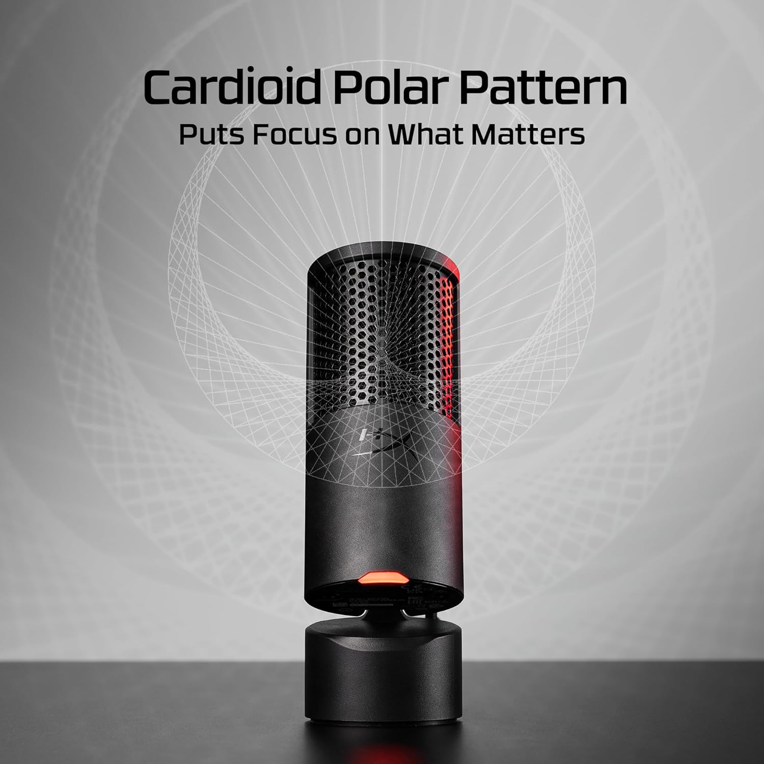 HyperX SoloCast 2 USB Gaming Microphone, 24-bit/96kHz, USB-C, Shock Mount & Pop Filter, Voice Enhance, Black - ميكروفون قيمنق