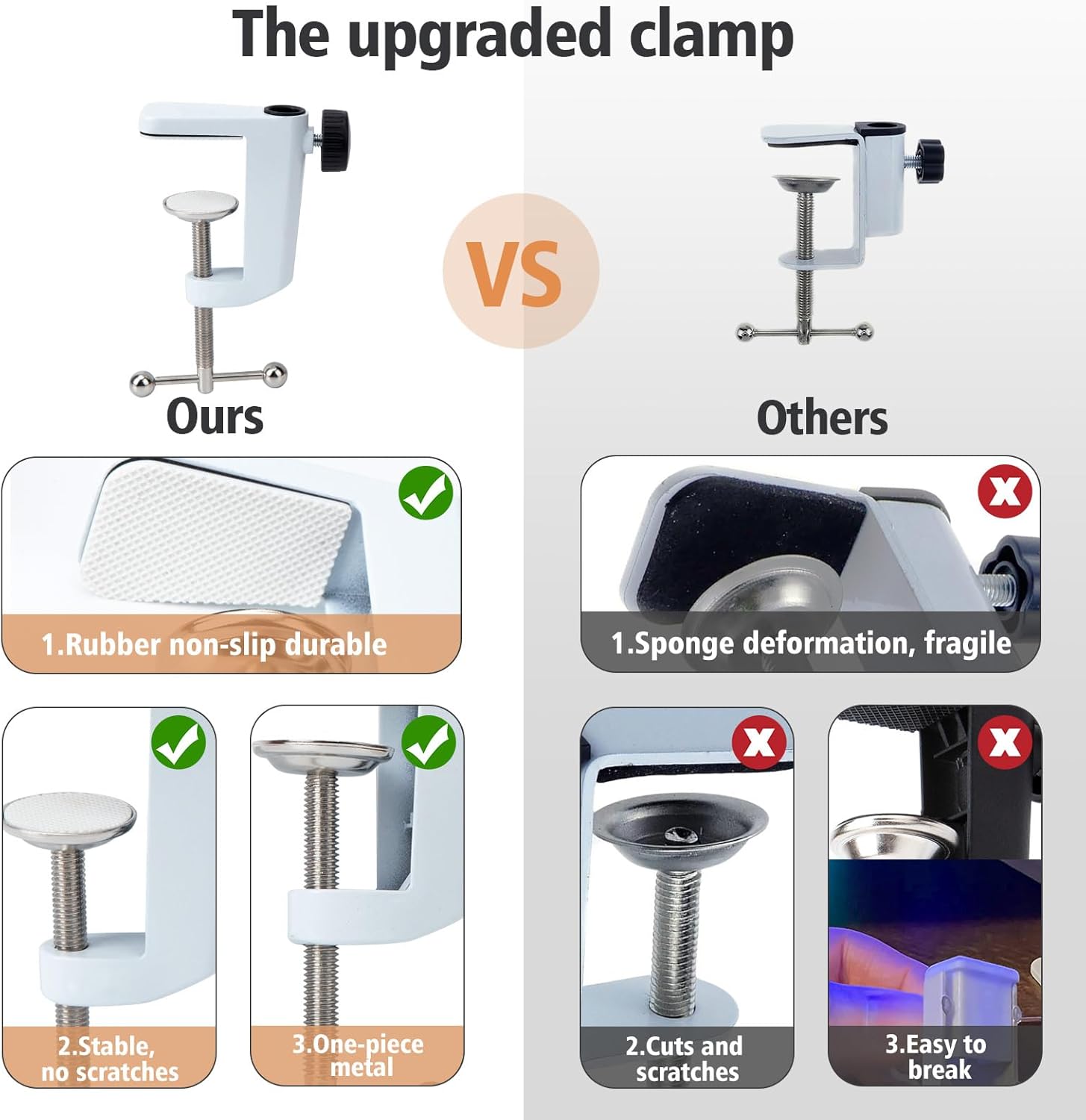 FIFINE XLR/USB Gaming Microphone Set, Dynamic PC Mic for Streaming Podcasting, Computer RGB Mic Kit with Boom Arm Stand, Mute Button, Headphones Jack, for Recording Vocal Voice-Over-AmpliGame AM8T - White - مايك مع ستاند أبيض