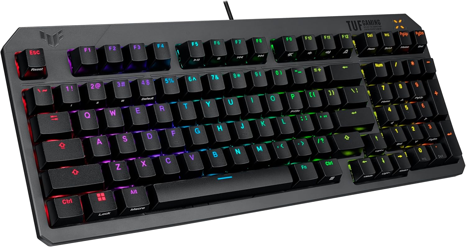 ASUS RA07 TUF K3 GEN II /RD/AR/ABS//KB OPTICAL Keyboard RGB - كيبورد احترافي