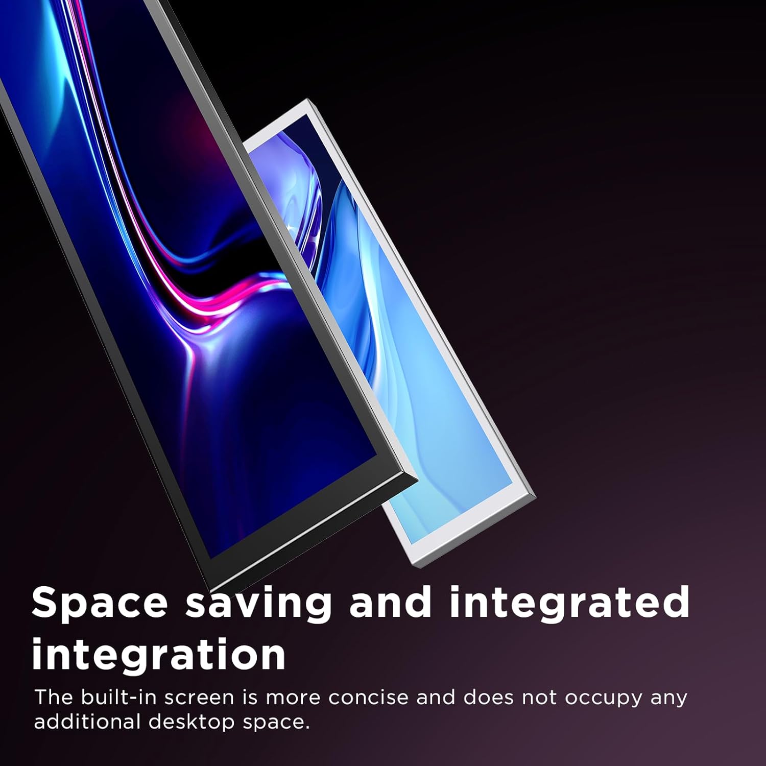 Jungle Leopard 9.16 Inch LCD Mini Secondary Monitor PC Computer | Customizable 1920*480 IPS Temperature display screen | USB TYPE-C 9-Pin Motherboard Connection for Laptop Computer Windows GPU CPU-Black -  شاشة