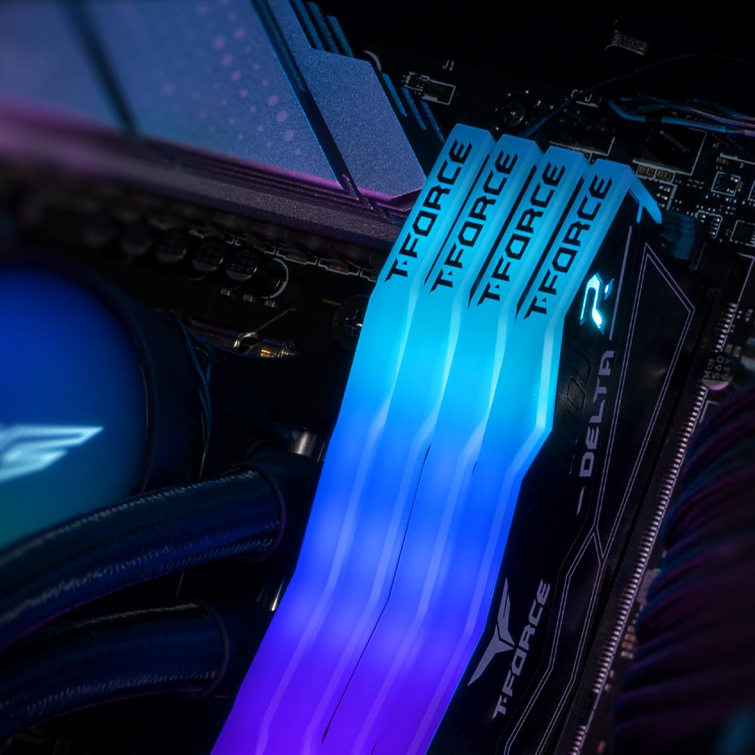 TeamGroup T-Force Delta RGB 32GB (2x 16GB) DDR5 6000 RAM, 38 CAS Latency, Intel XMP 3.0 Chipset, Black - رام