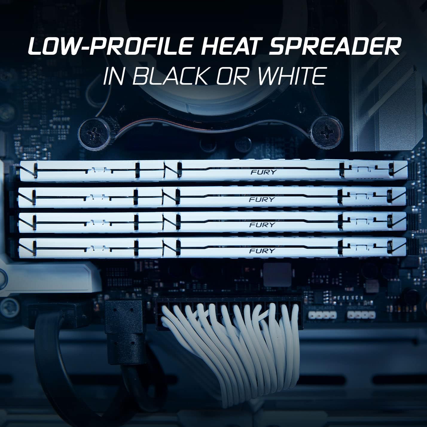 Kingston FURY Beast White XMP 64GB 5600MT/s DDR5 CL40 DIMM Desktop Gaming Memory Kit of 2 - رامات بيضاء