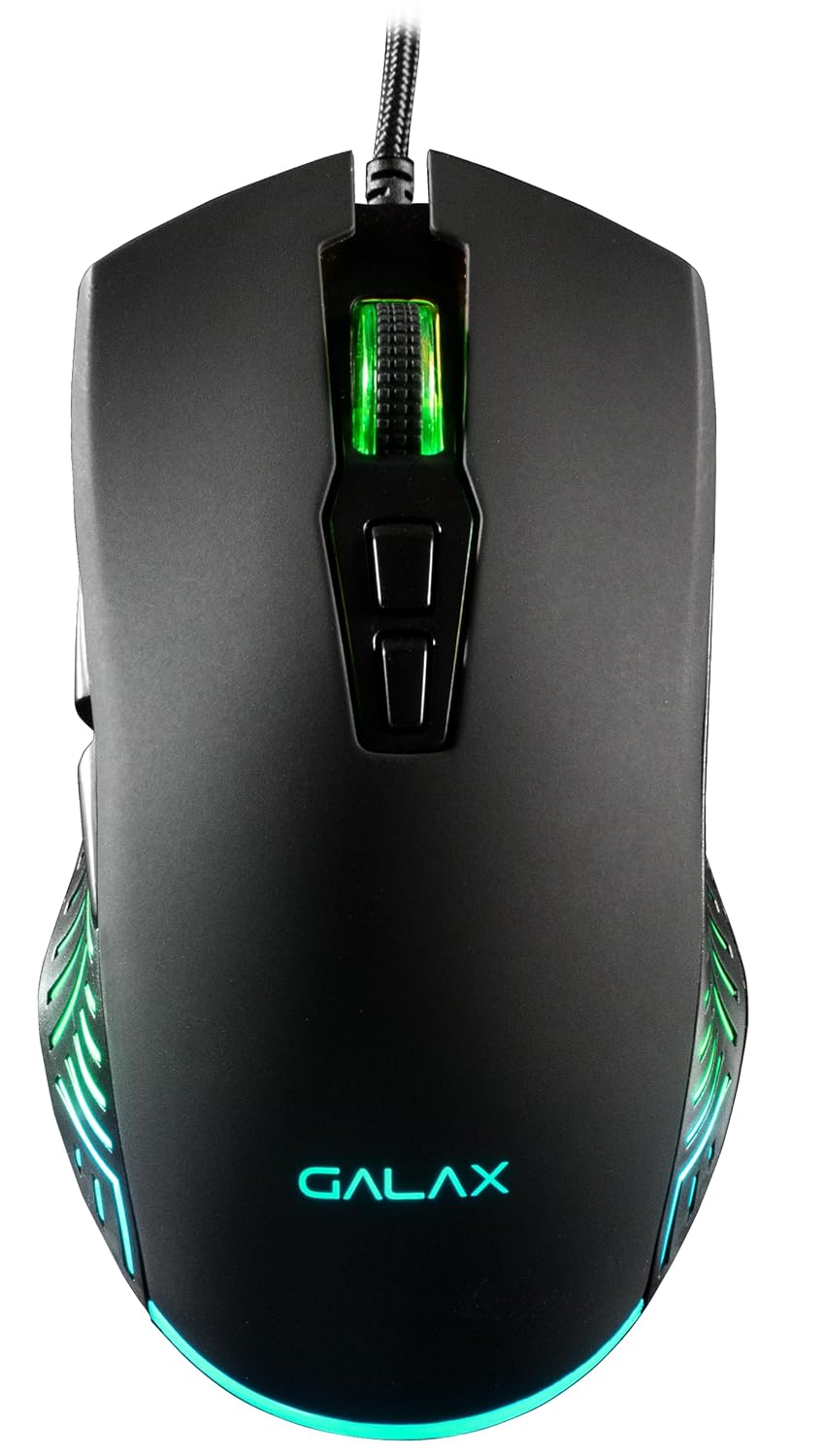 Galax Slider-03 USB Wired Gaming Mouse RGB, 7 Programmable Buttons, 7200 DPI, Light Weight - Black - موس ألعاب