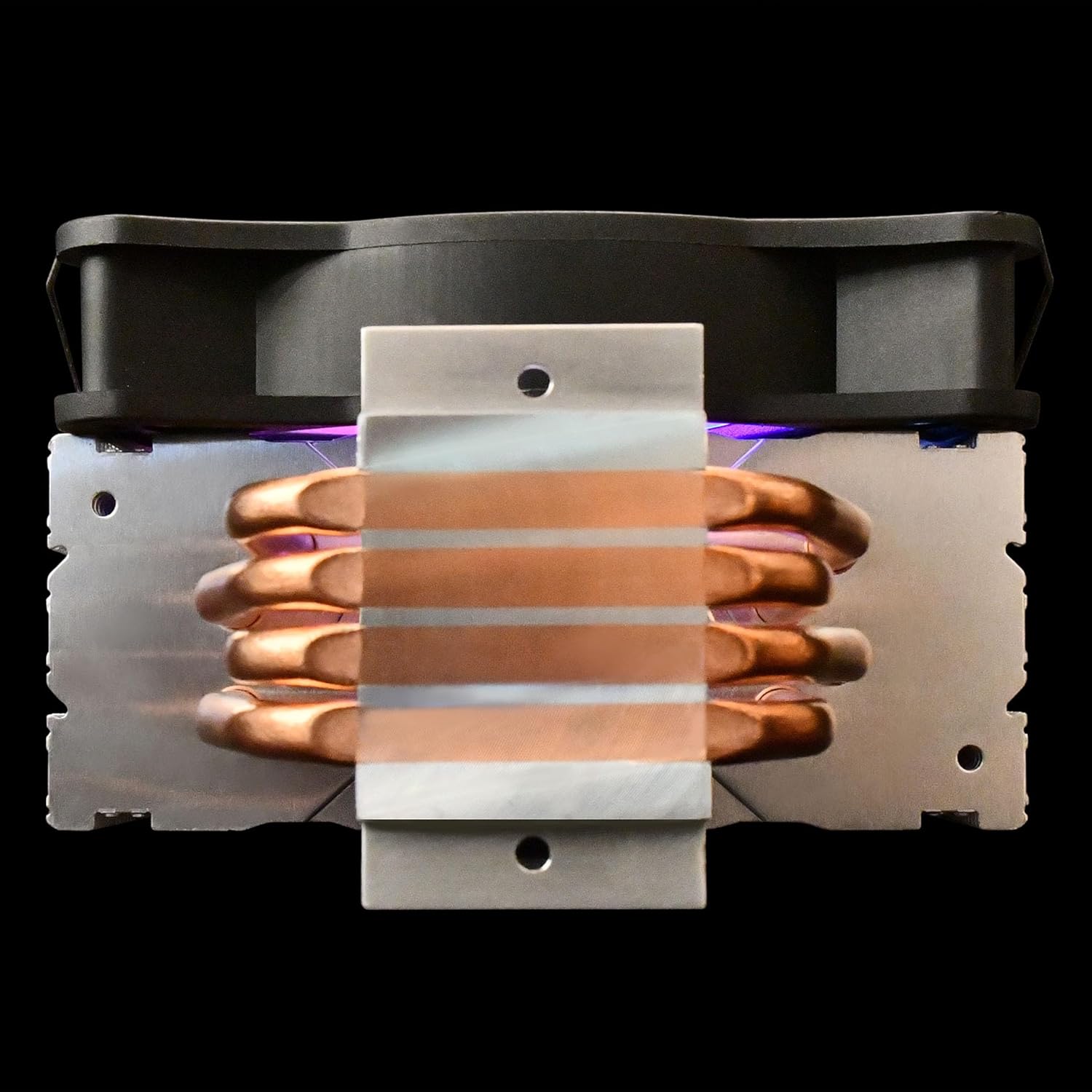 GAMDIAS Boreas E1-410 Lite RGB CPU Air Cooler, Extra-Thick Aluminum Base Plate with 120mm ARGB PWM Fans - مبرد هوائي