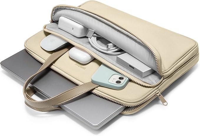 The Her-H21 Laptop Shoulder Bag for 13.5 - 14-inch- Khaki- حقيبه لابتوب