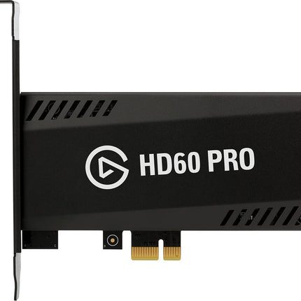 Elgato HD60 Pro، 1080p60 Capture and Passthrough، بطاقة التقاط PCIe، تقنية Low-Latency، PS5، PS4، Xbox Series X/S، Xbox One - أسود - بطاقة القاط 