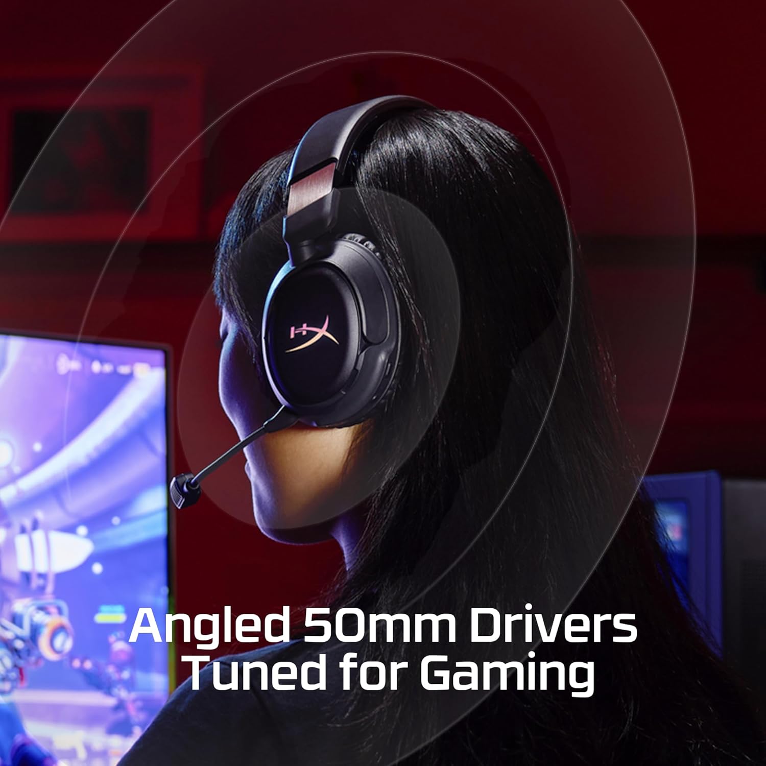 HyperX Cloud Flight 2 – Wireless Gaming Headset, Customizable RGB Lighting with Removable Earcup Plates, up to 100 Hours of Battery Life, 2.4GHz & Bluetooth, Multi-Platform Compatibility - White - سماعه وايرليس