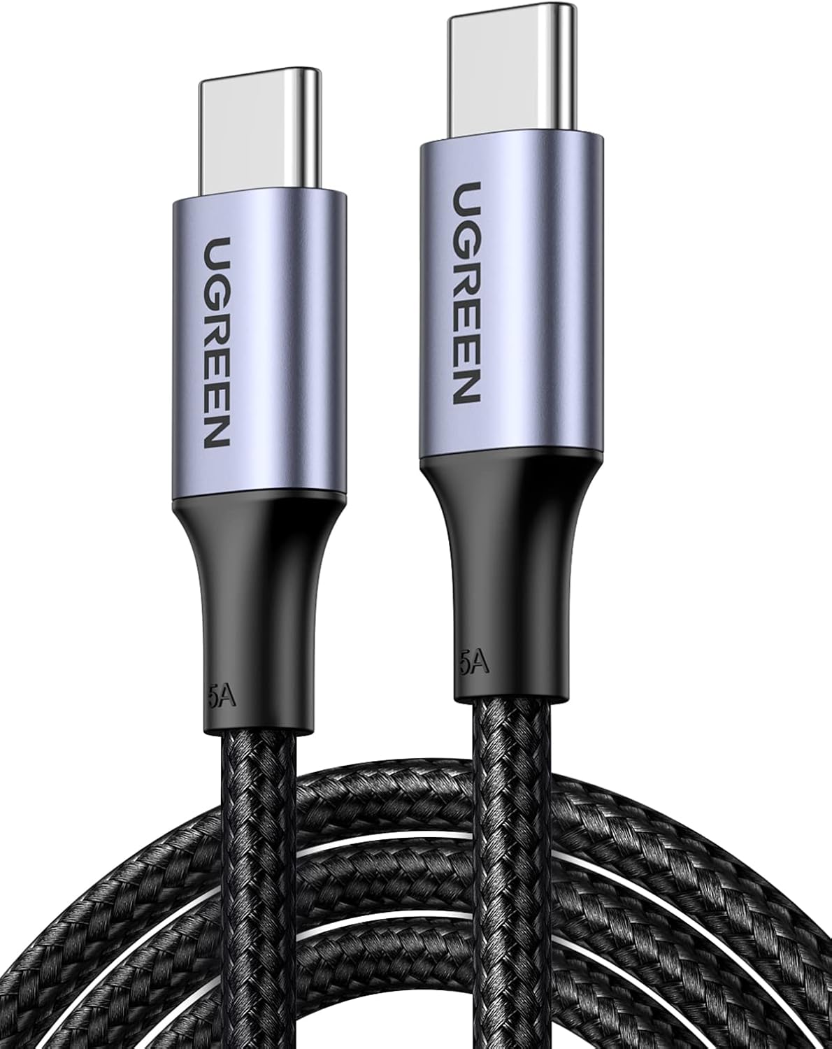 UGREEN USB C to USB C Cable, 100W Charging Cable 5A - Black - كيبل شحن UGREEN USB C to USB C Cable, 100W Charging Cable 5A - Black - كيبل شحن