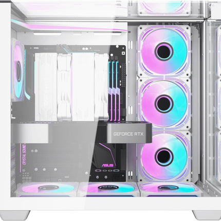 Darkflash TH285 ATX case - 4 ARGB fans - white - كيس