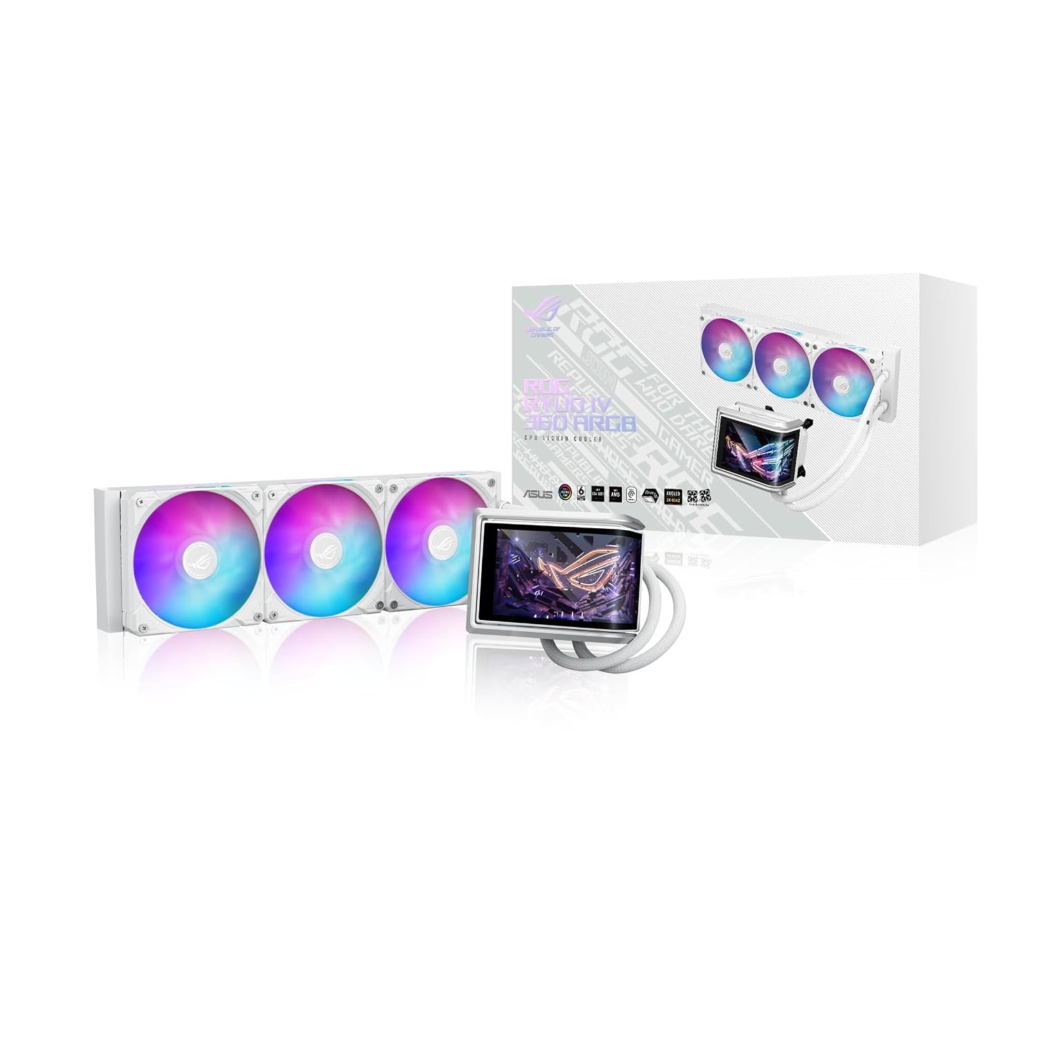 ASUS ROG RYUO IV SLC 360 ARGB Liquid CPU Cooler, 6.67