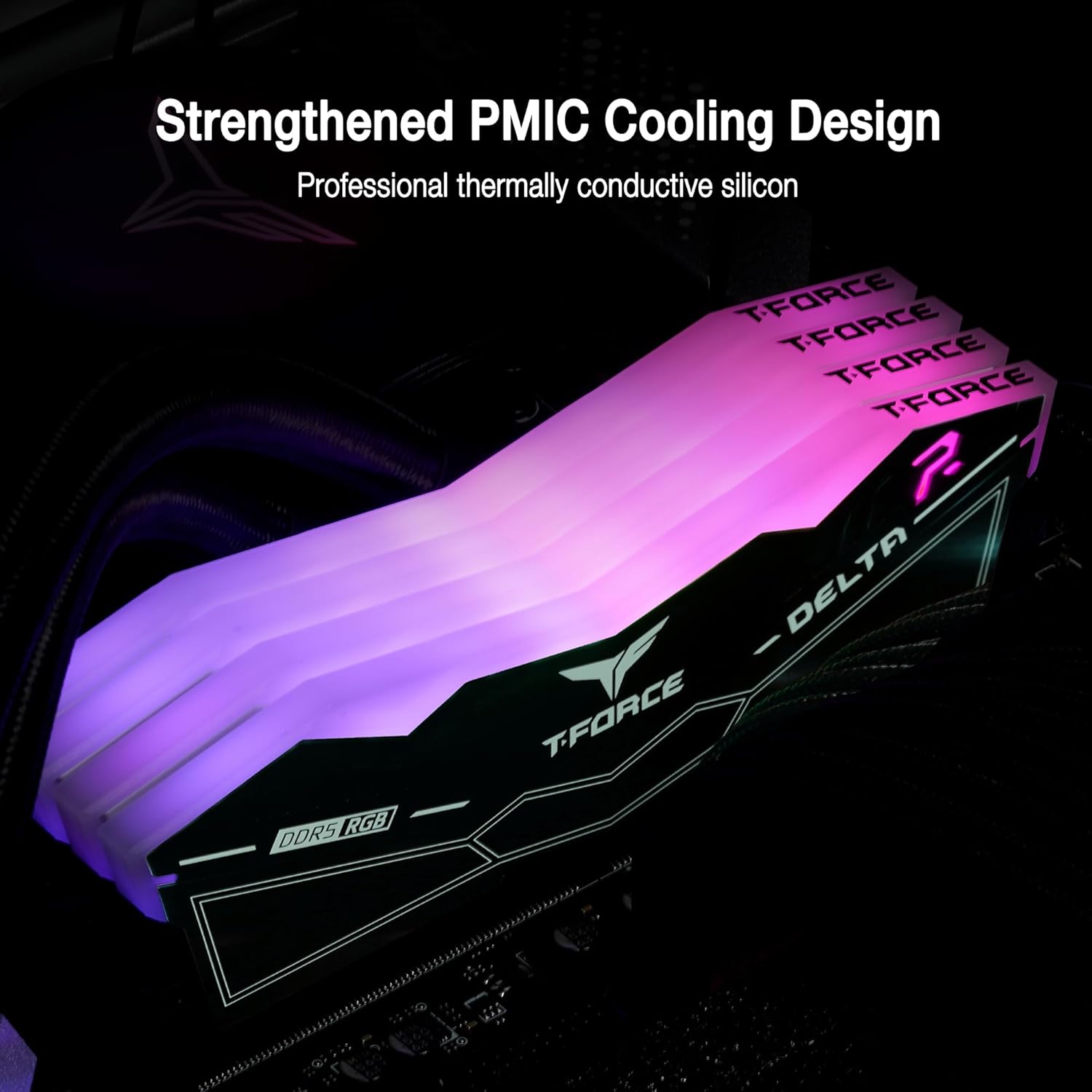 TEAMGROUP DELTA RGB DDR5 Ram 32GB (2x16GB) 6400MHz CL40 - الذاكرة العشوائية