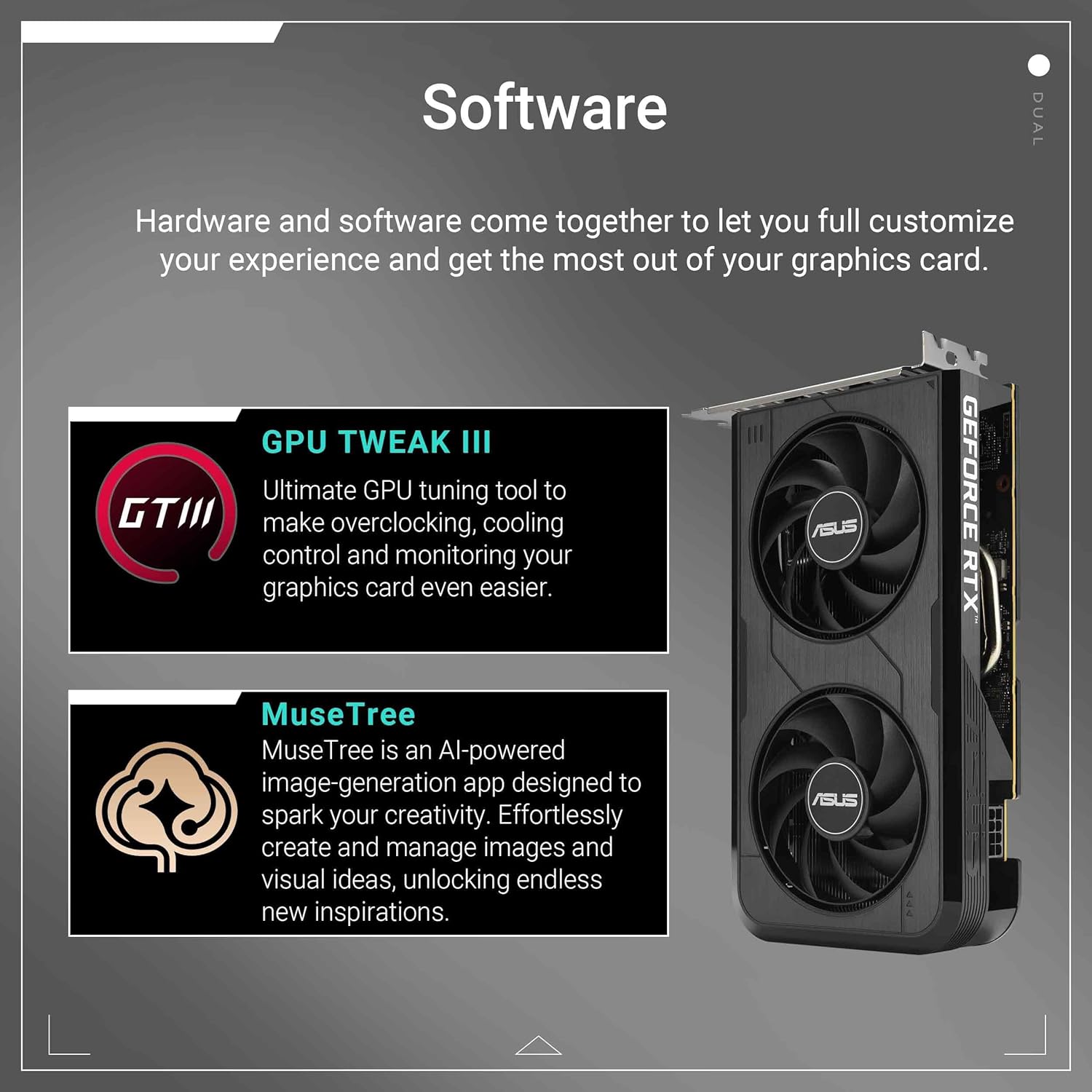 ASUS Dual GeForce RTX 5050 8GB GDDR6 OC Edition Gaming Graphics Card - كرت شاشة