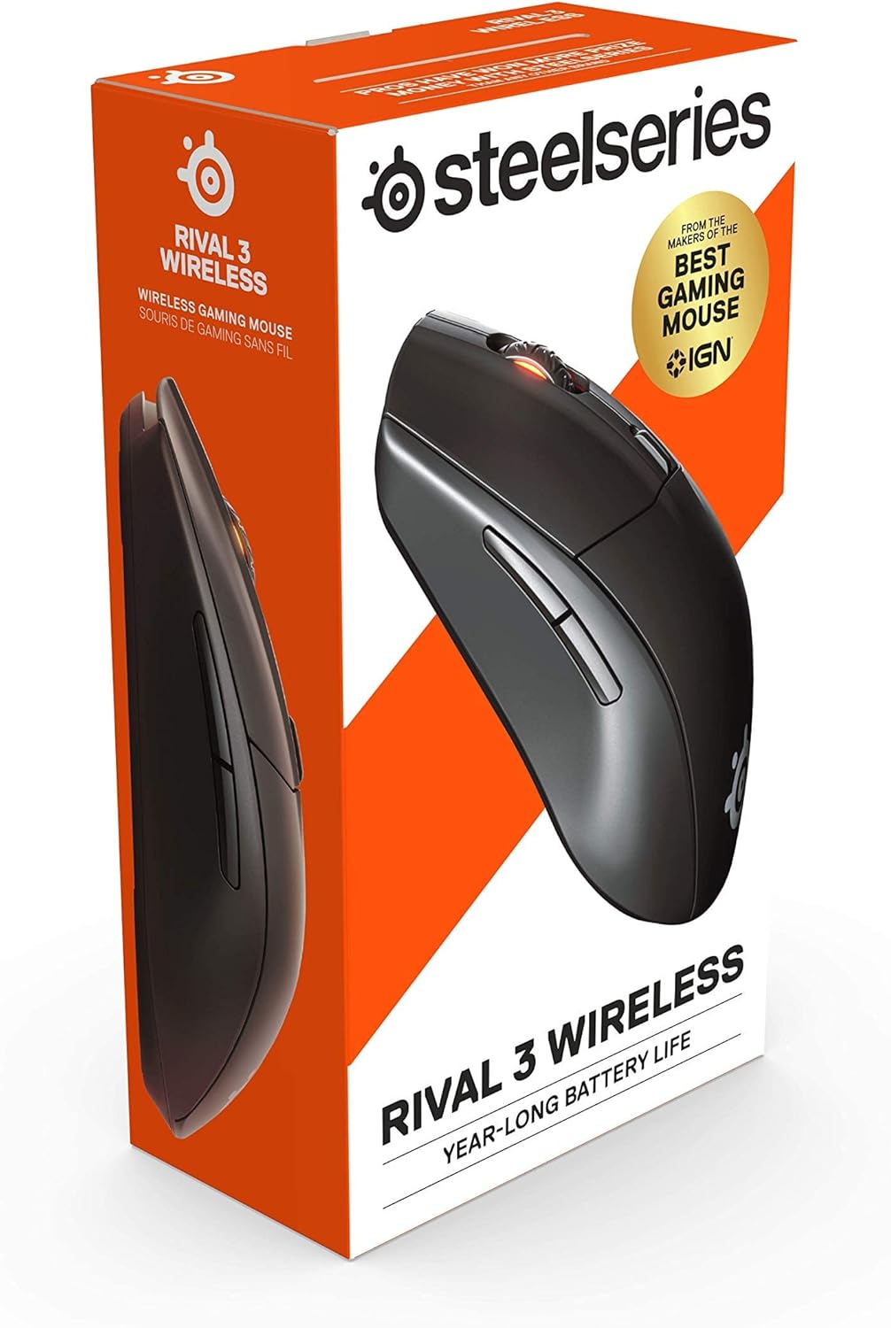SteelSeries Rival 3 DUAL Wireless Gaming Mouse  Air Optical Sensor, Black | 62521 -  ماوس احترافي