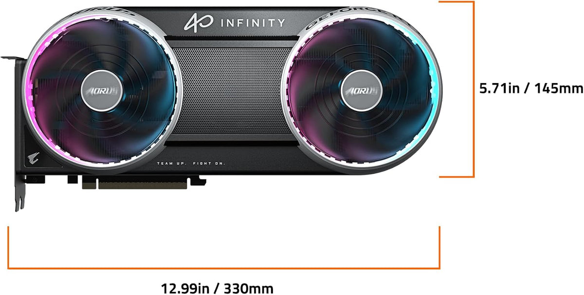 GIGABYTE AORUS GeForce RTX 5080 Infinity 16GB GDDR7 Graphics Card – PCIe 5.0, WINDFORCE Cooling & Infinity RGB Lighting - كرت شاشة