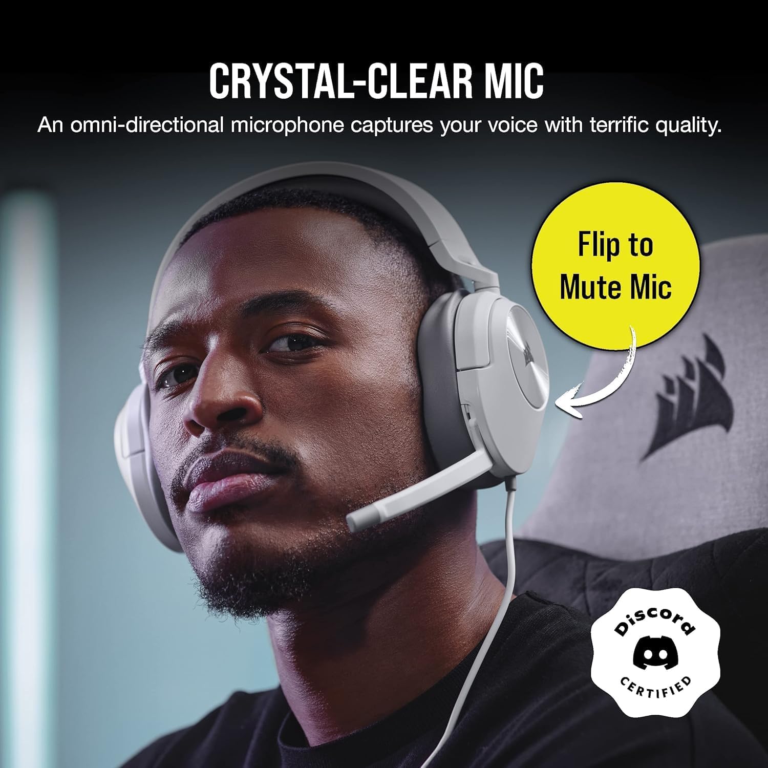 CORSAIR GAMING HEADSET HS55 SURROUND WIRED WHITE (EU)-سماعة رأس