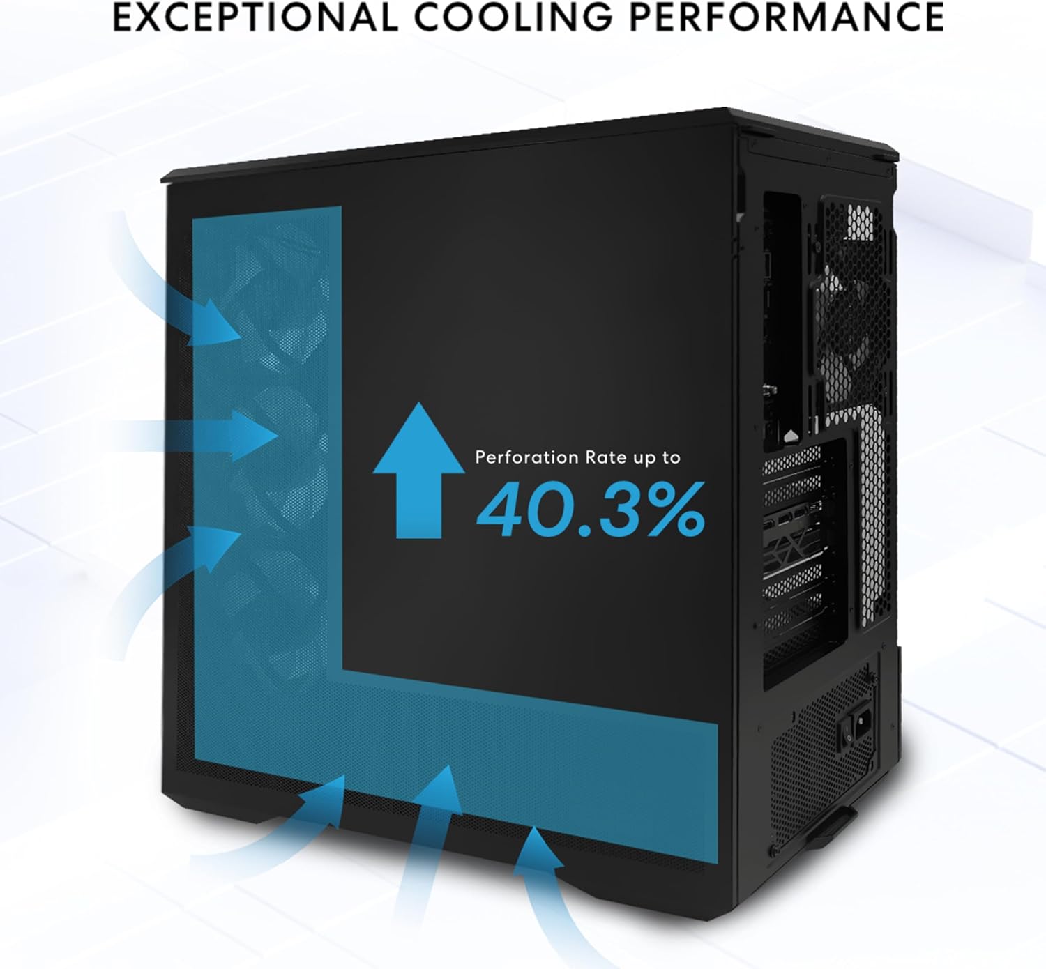 Lian Li Vector V100R Mini MicroATX Black Case, 360mm Radiator, Tempered Glass Black - كيس اسود