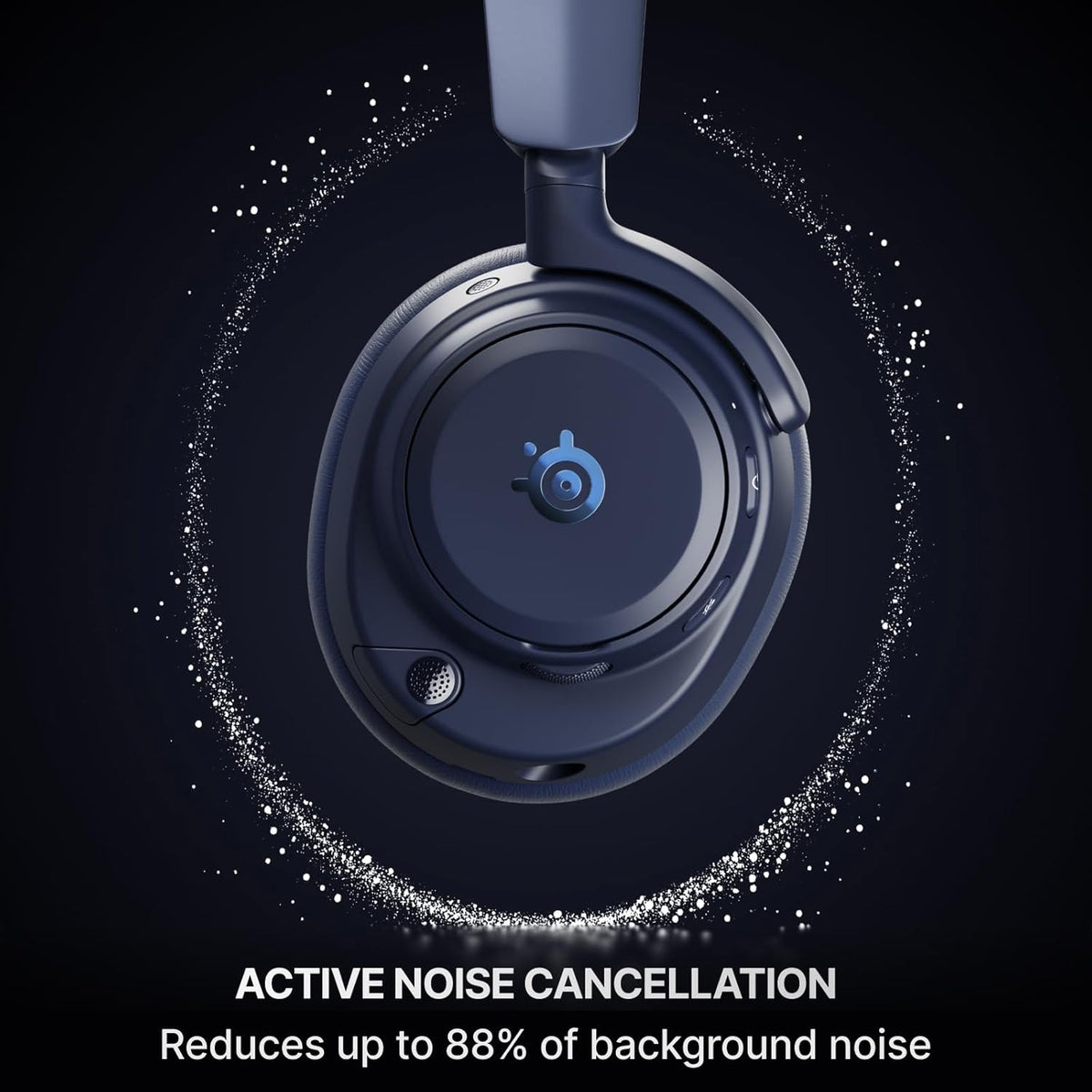 SteelSeries Arctis Nova Pro Omni Midnight Blue Multi-System Wireless Gaming Headset – Active Noise Cancellation, Hi-Res Audio, Hot-Swappable Batteries & GameHub OLED سماعة لا سلكية احترافية