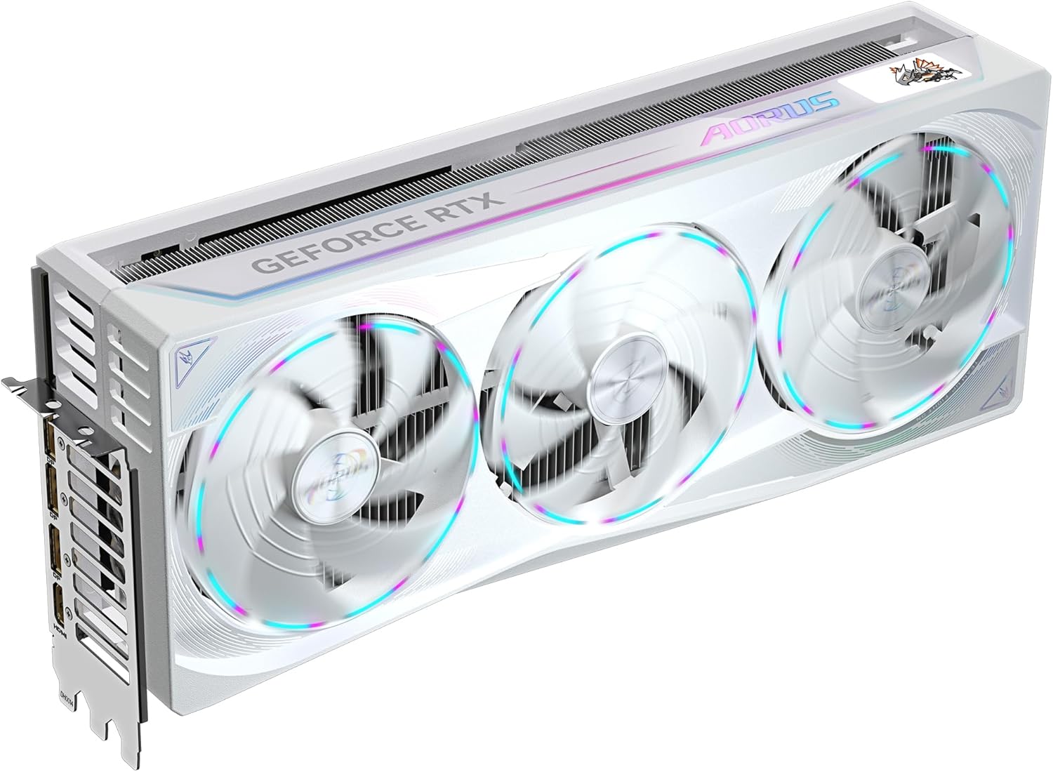 Gigabyte AORUS GeForce RTX 5090 STEALTH ICE Graphics Card, 32GB GDDR7 512-Bit Memory, 2655 MHz Core Clock, 21760 CUDA Cores, 28 Gbps Memory Clock, PCI-Express 5.0, White - كرت شاشة