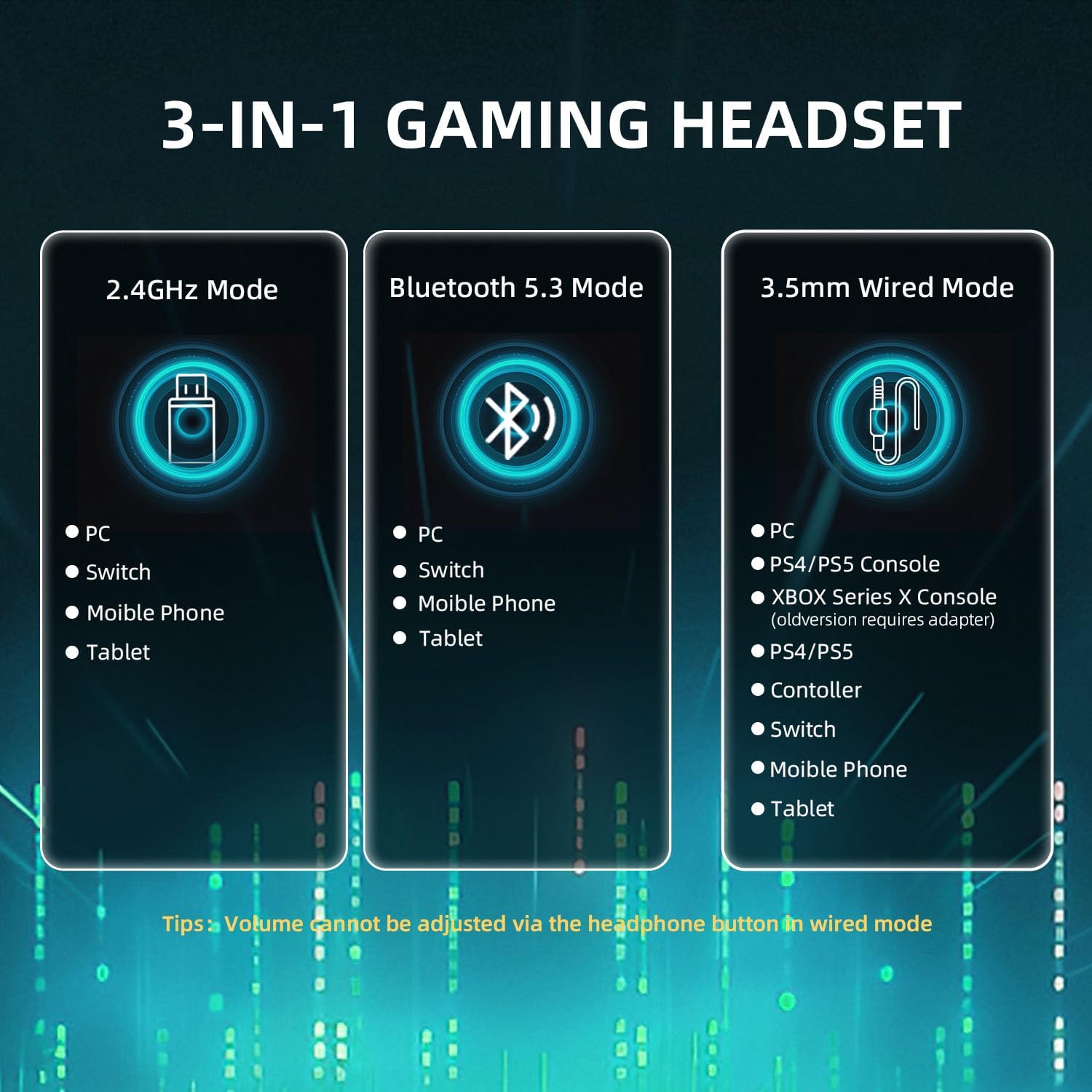 ATTACK SHARK L80PRO Wireless Gaming Headset Lightseed Tech- Built-in&Detachable Dual Microphone-Lightweight Headphone with Tri-Mode(2.4GHz USB C&A Dongle/BT/Wired)-for PC Mac Switch Win-White - سماعة قيمنق وايرليس