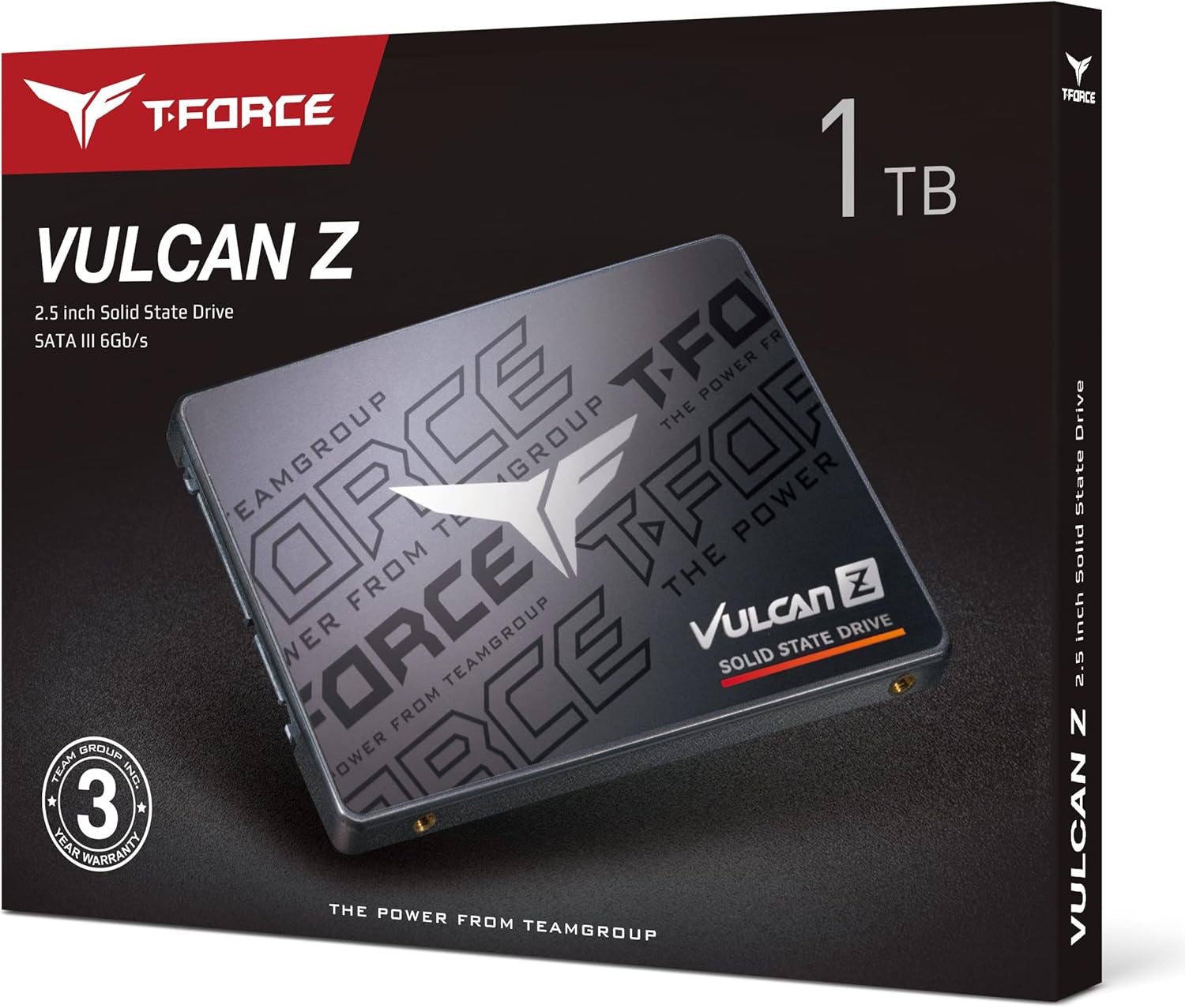 TEAMGROUP T-Force Vulcan Z 1TB SSD SATA, Internal Solid State Drive SSD 550/500 MB/s - مساحة تخزين