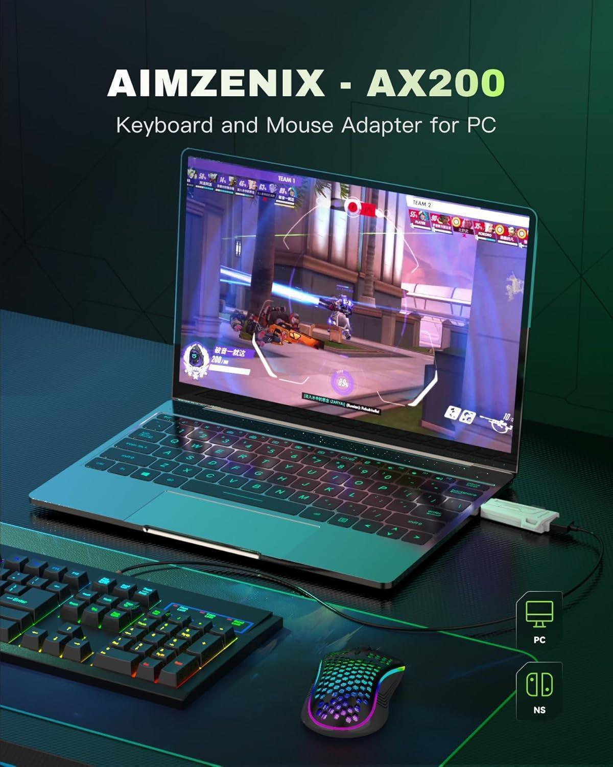 Pink Ax200 AIMZENIX AX200 Keyboard and Mouse Adapter for Playing PC Games - قطعة ...