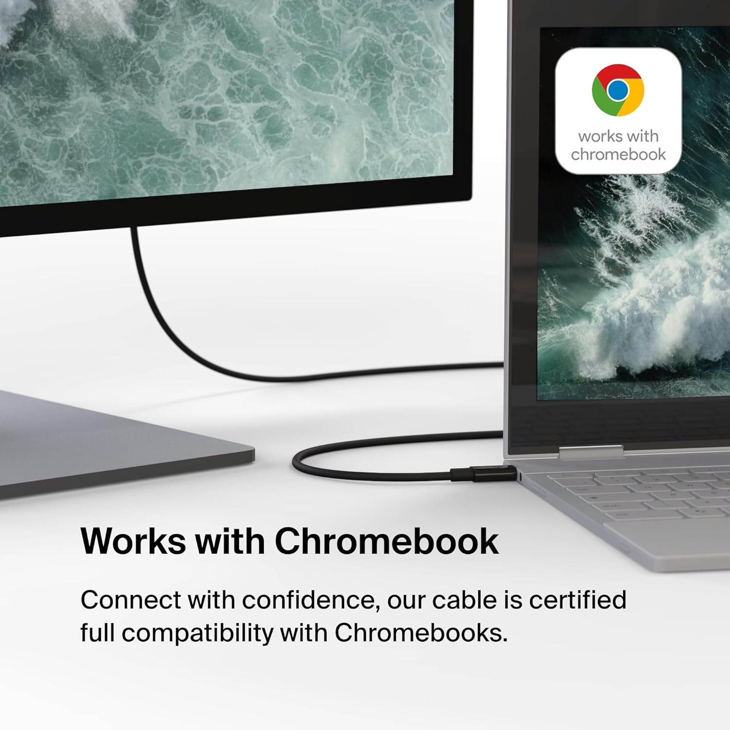 Belkin USB Type C to HDMI 2.1 Cable, 6.6FT/2M Cable - كيبل اتش دي ام اي تو تايب سى