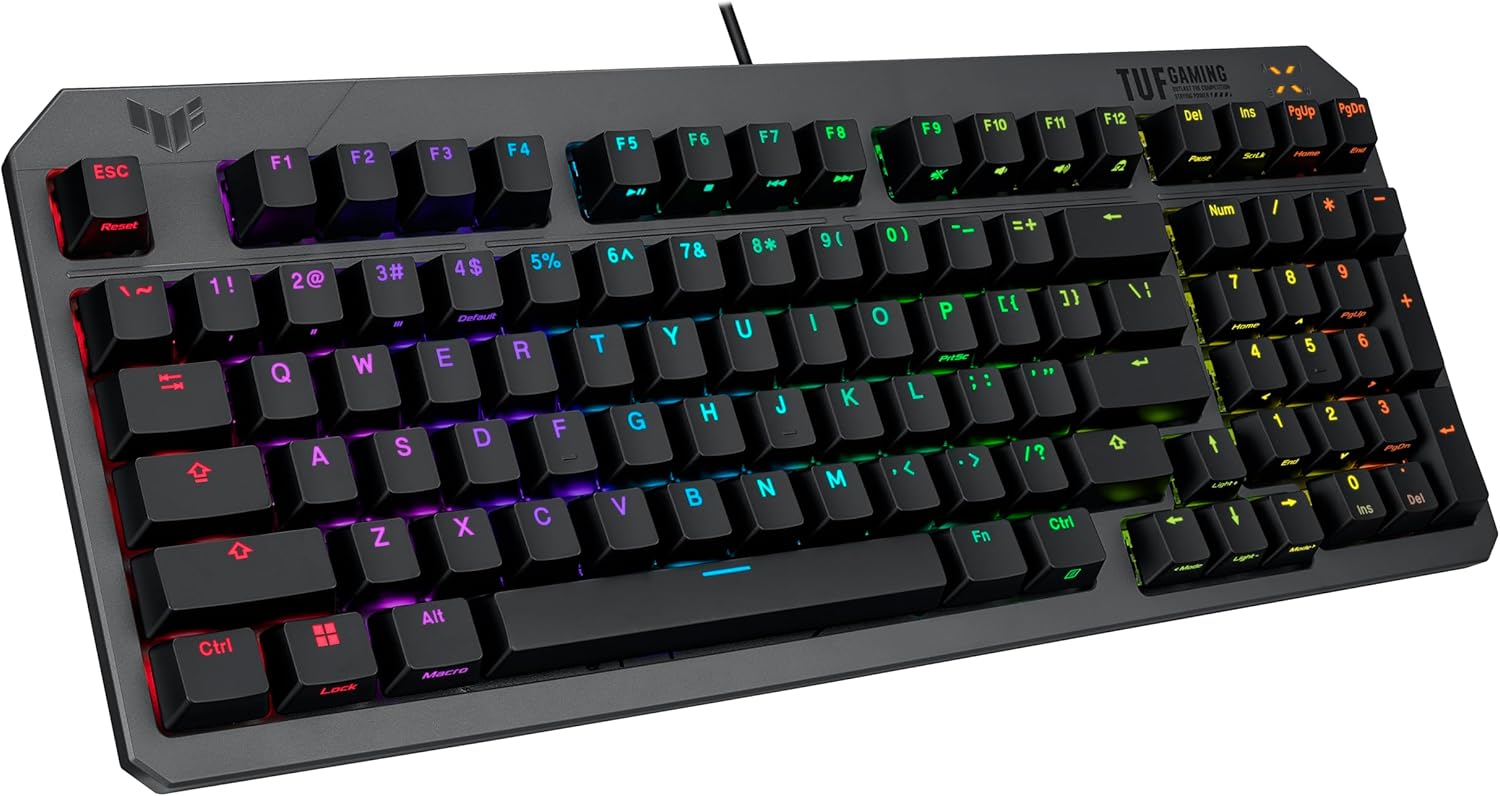 ASUS RA07 TUF K3 GEN II /RD/AR/ABS//KB OPTICAL Keyboard RGB - كيبورد احترافي