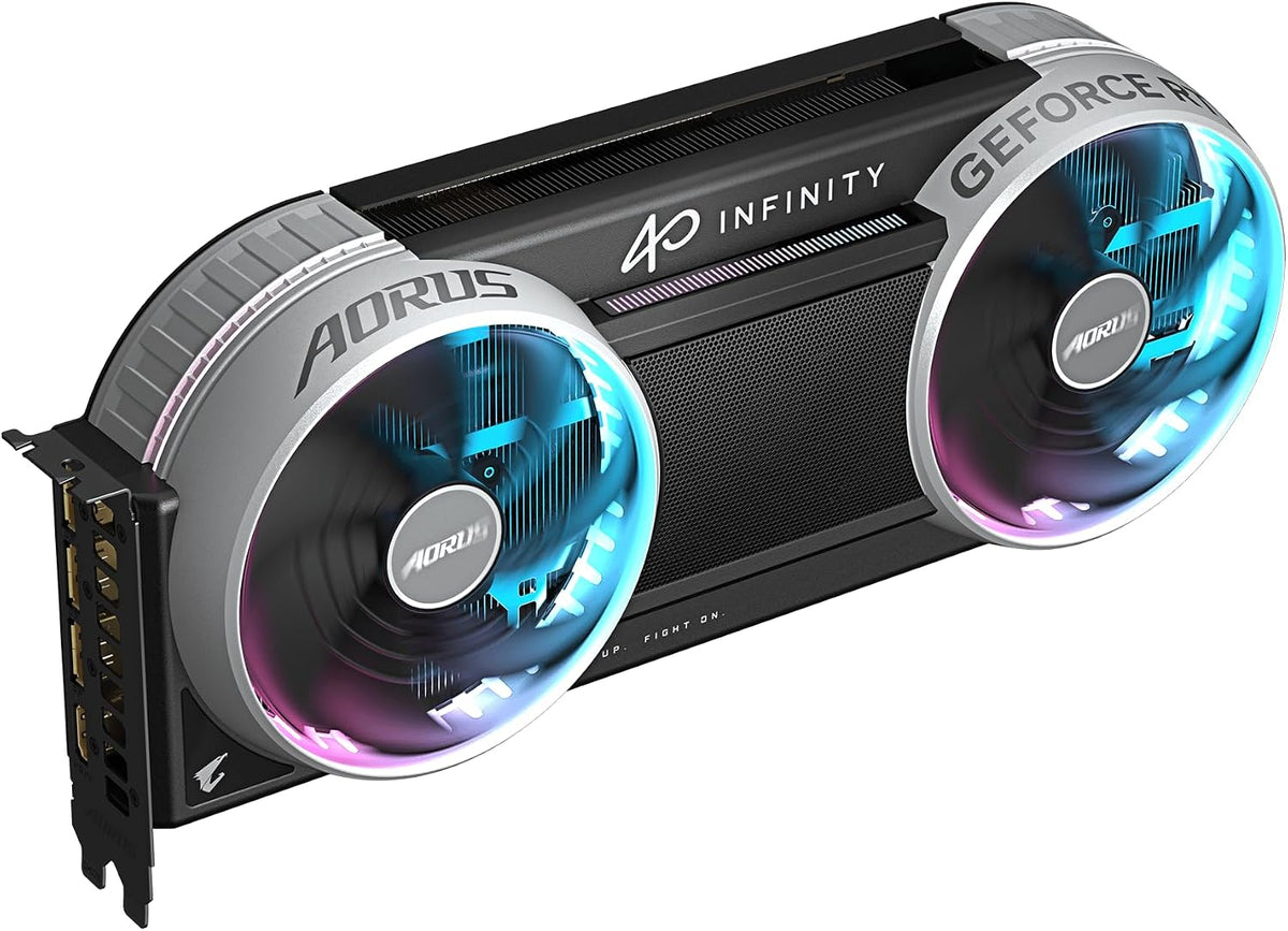 GIGABYTE AORUS GeForce RTX 5080 Infinity 16GB GDDR7 Graphics Card – PCIe 5.0, WINDFORCE Cooling & Infinity RGB Lighting - كرت شاشة