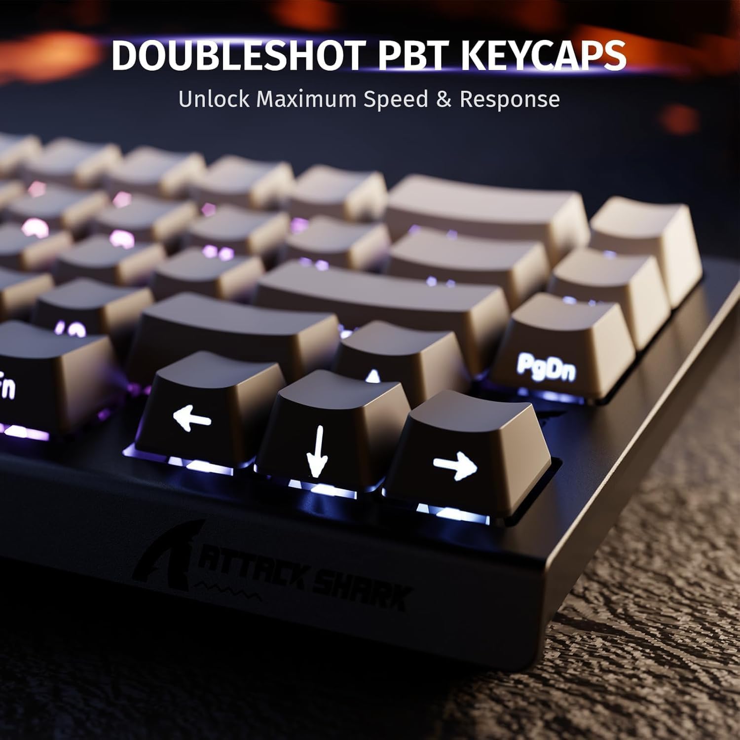 ATTACK SHARK X68 HE Moonlight Rapid Trigger 60% Keyboard Magnetic Switch Black Gradient - كيبورد مغناطيسي