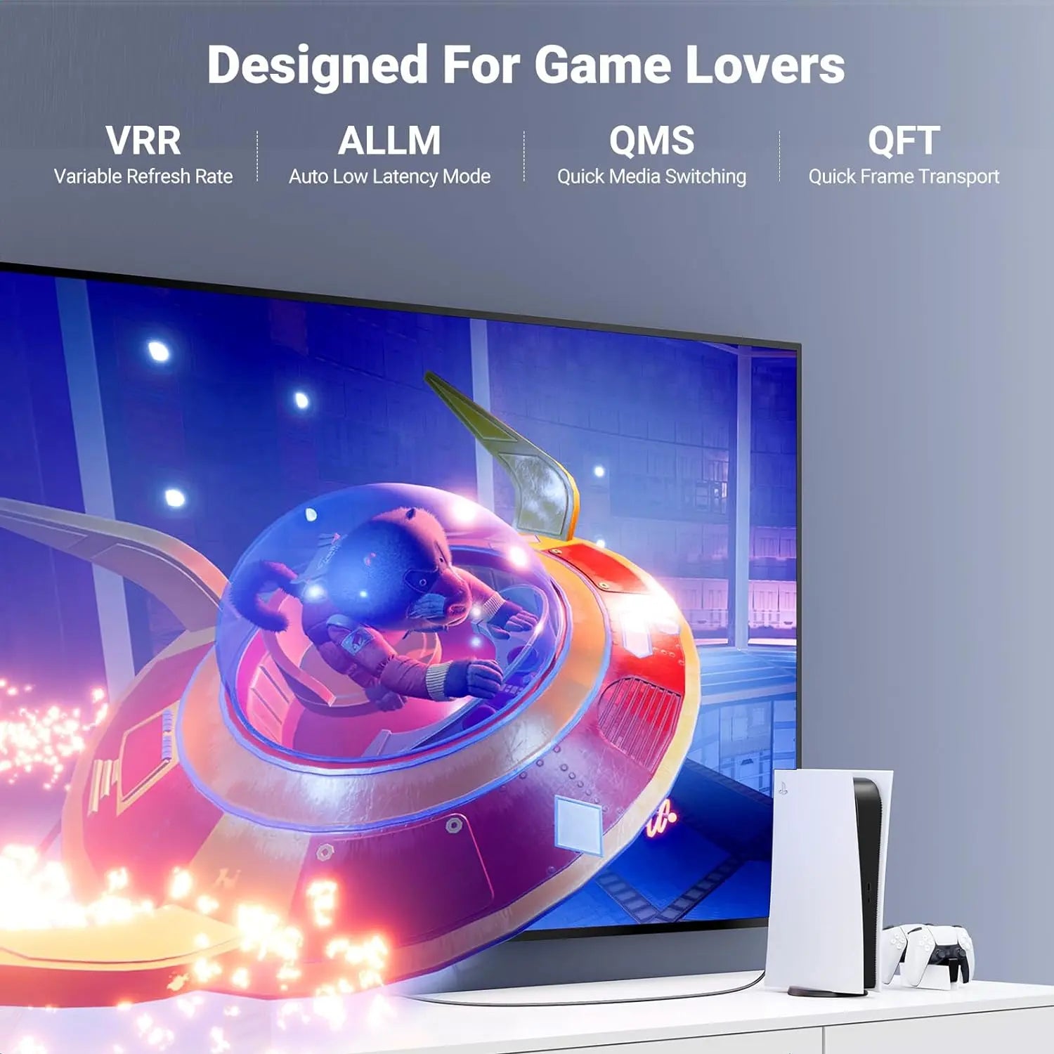 UGREEN 8K HDMI 2.1 Cable Ultra HD 1M , 8K@60Hz 4K@120Hz High Speed 48Gbps - كيبل