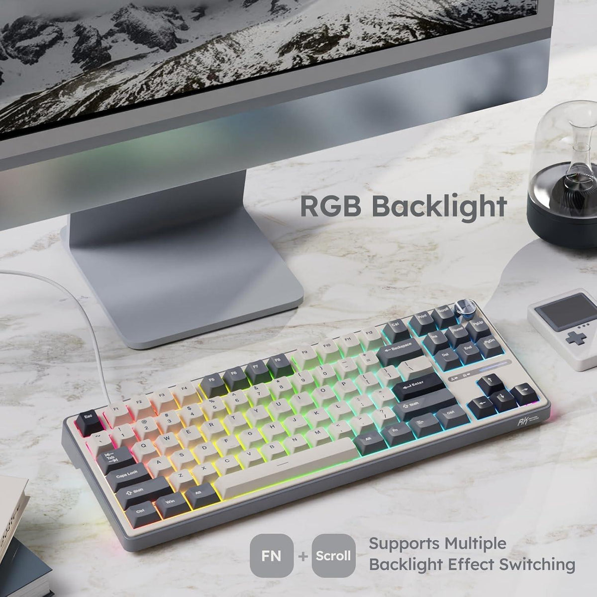 Royalaxe R87 Keyboard RK ROYAL KLUDGE R87 Pro Wired Mechanical Keyboard with Hot Swappable K ...