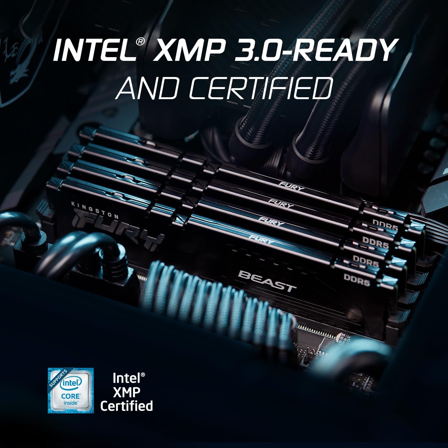 Kingston FURY Beast 32GB (2x16GB) 6000MT/s DDR5 CL30 Desktop Memory | AMD EXPO | Kit of 2 - رامات