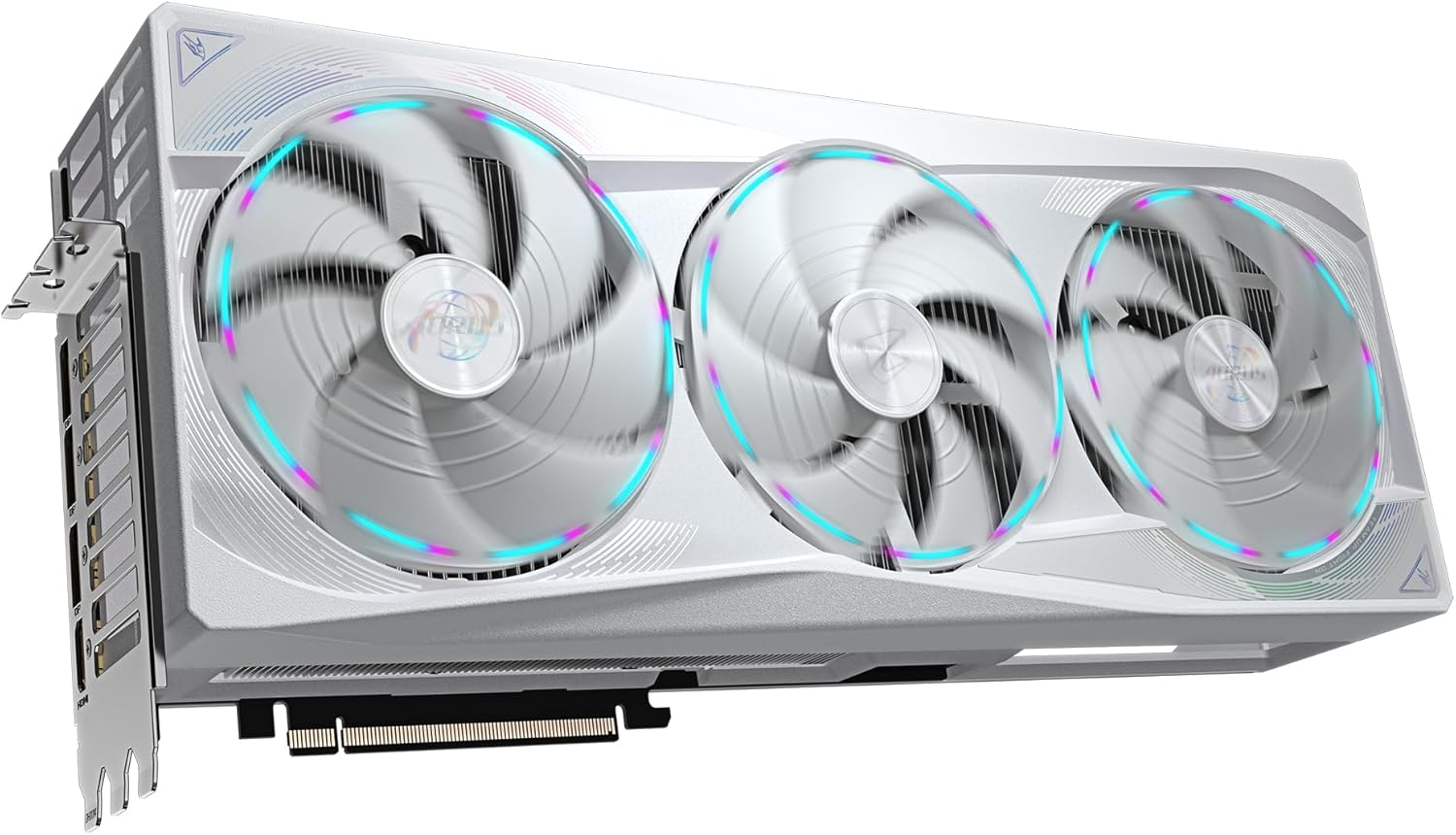 Gigabyte AORUS GeForce RTX 5090 STEALTH ICE Graphics Card, 32GB GDDR7 512-Bit Memory, 2655 MHz Core Clock, 21760 CUDA Cores, 28 Gbps Memory Clock, PCI-Express 5.0, White - كرت شاشة