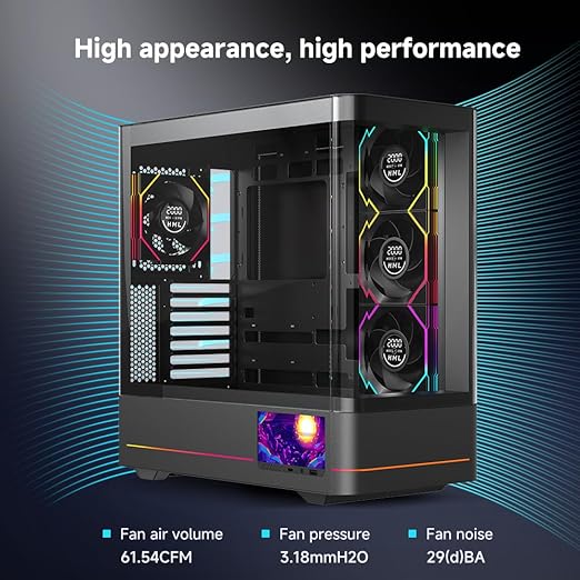 Jungle Leopard LCD GALAXY V2 120mm 3PACK Case Fan BLACK - مراوح تبريد